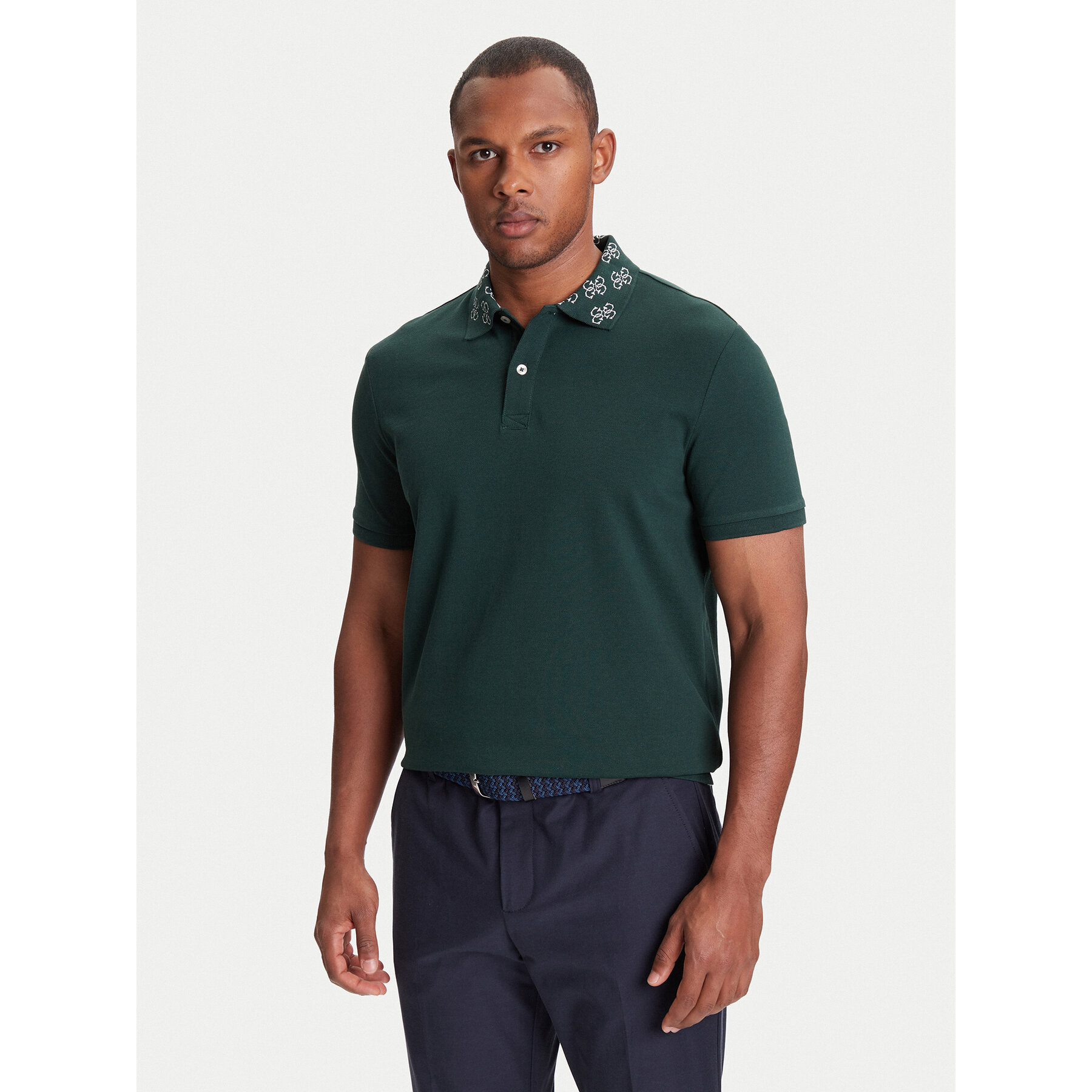 Guess Polo M5YP34 KCJV1 Πράσινο Regular Fit