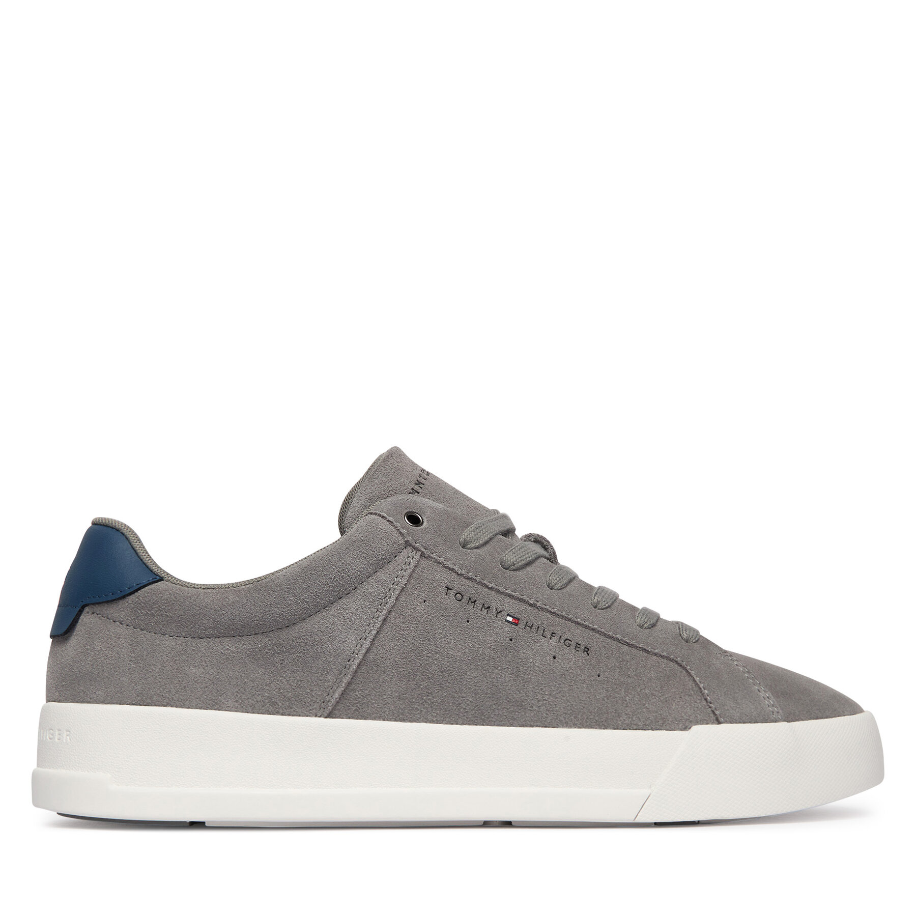 Sneakersy Tommy Hilfiger Th Court Suede FM0FM05824 Sivá