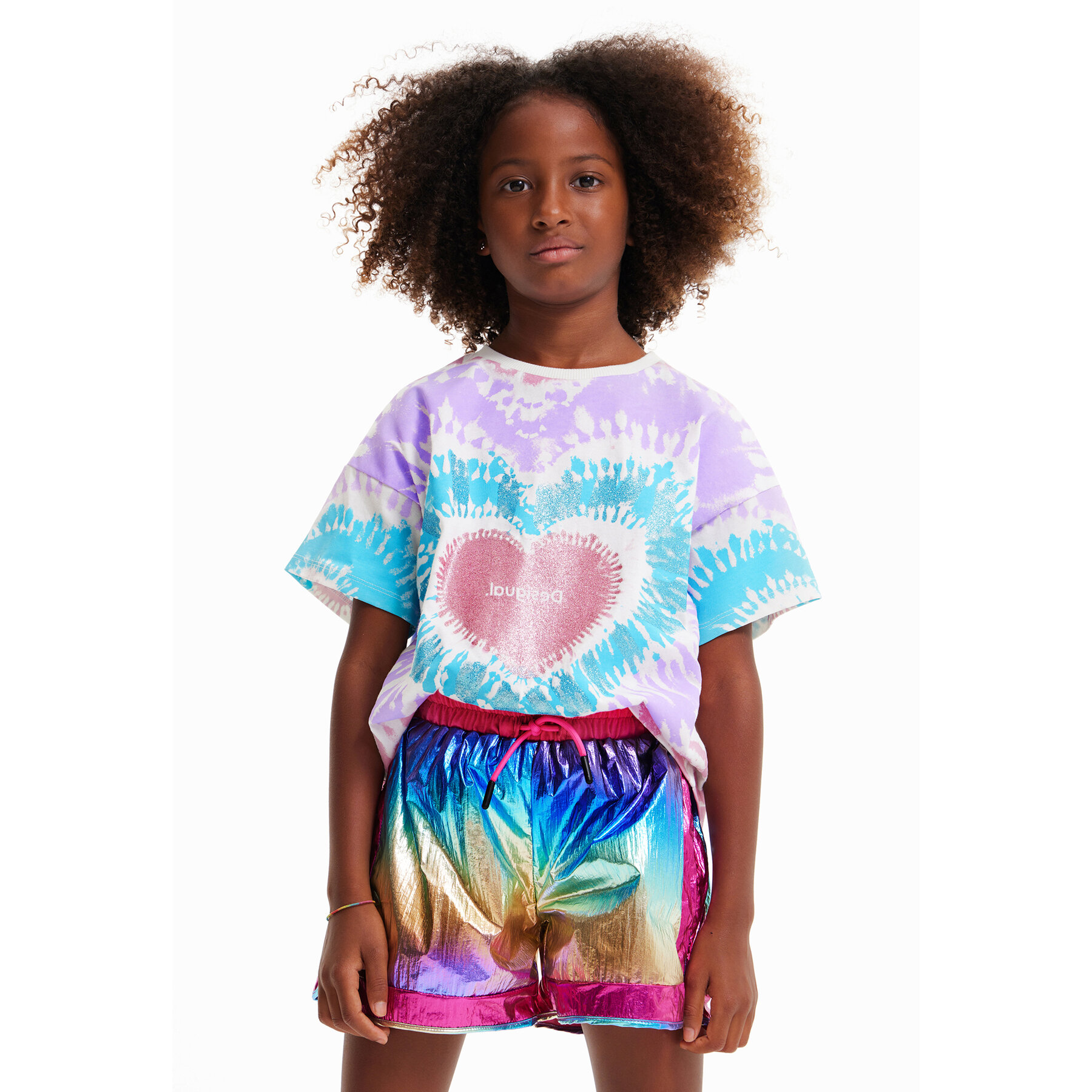 Desigual Póló 23SGTK02 Színes Regular Fit