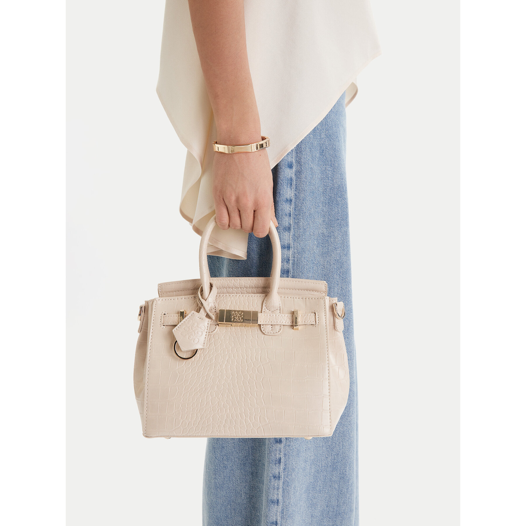 Geantă Nine West CEO-Lexa-LDA8378 Crem