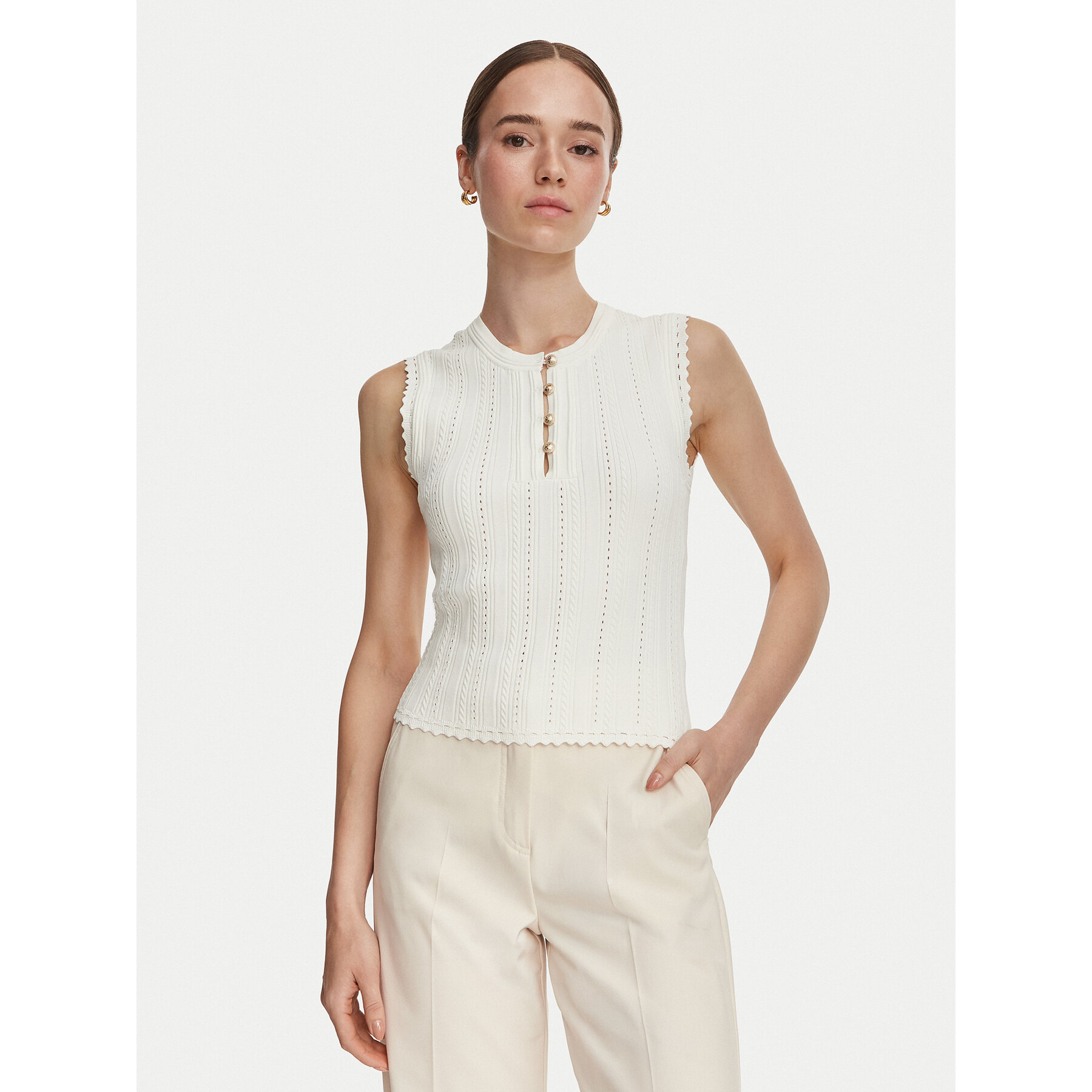 Guess Top 183317 Bež Classic Fit
