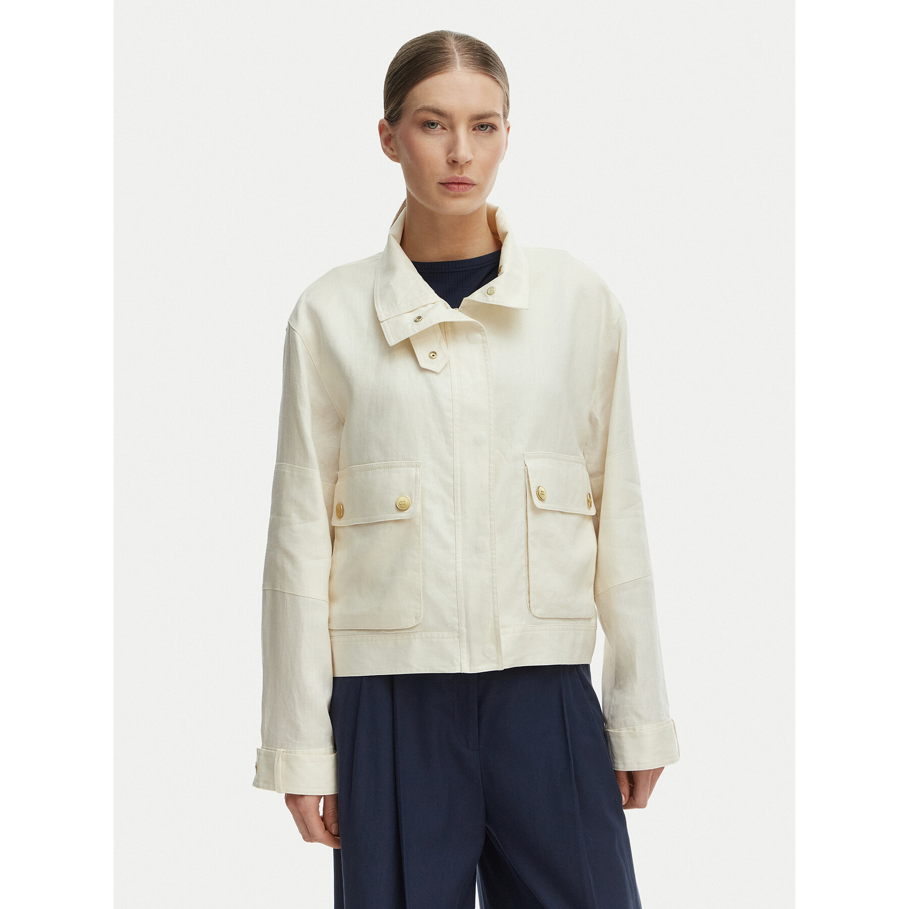 Tommy Hilfiger Übergangsjacke WW0WW48616 Beige Relaxed Fit