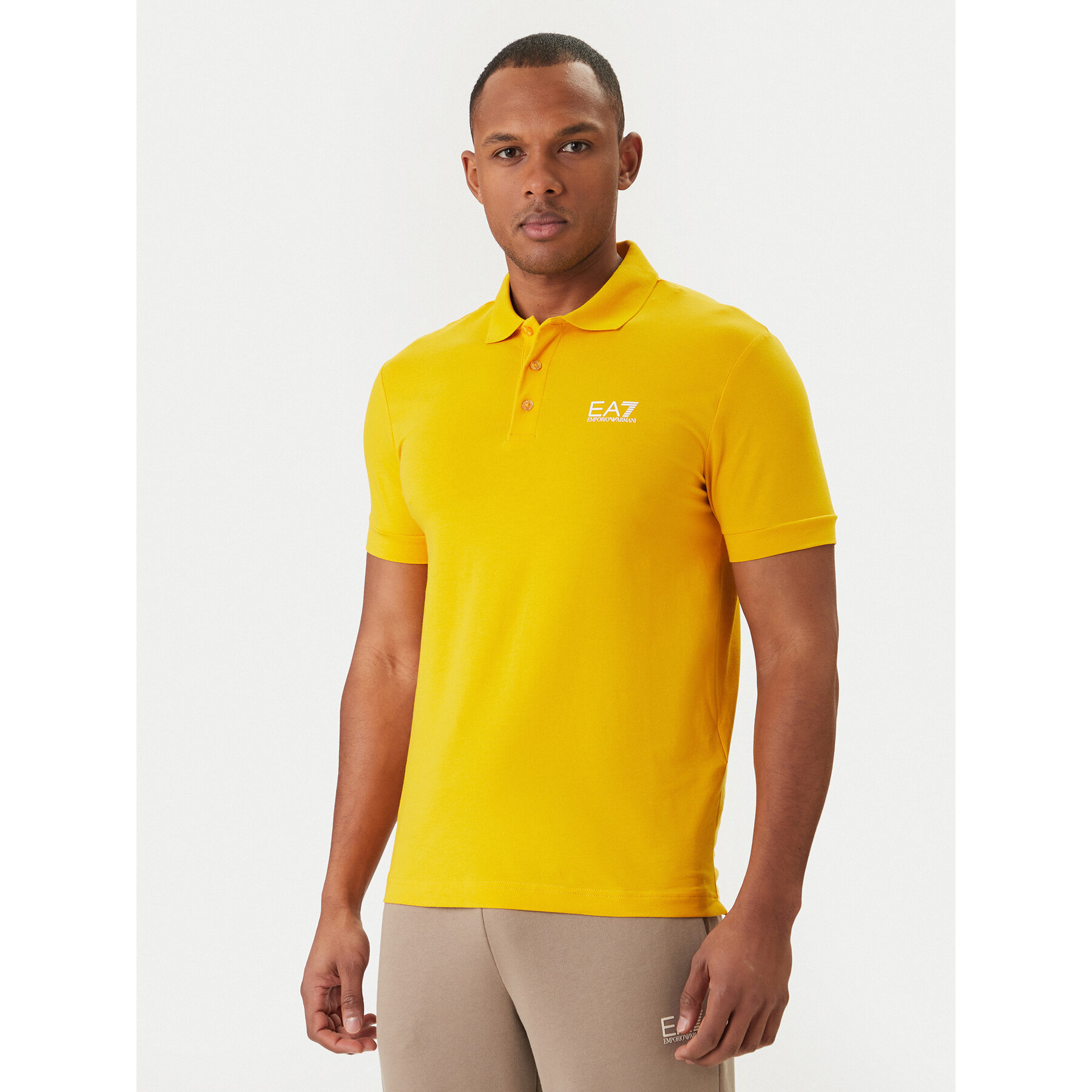 EA7 Emporio Armani Poloshirt 8NPF14 PJVQZ U2102 Gelb Regular Fit
