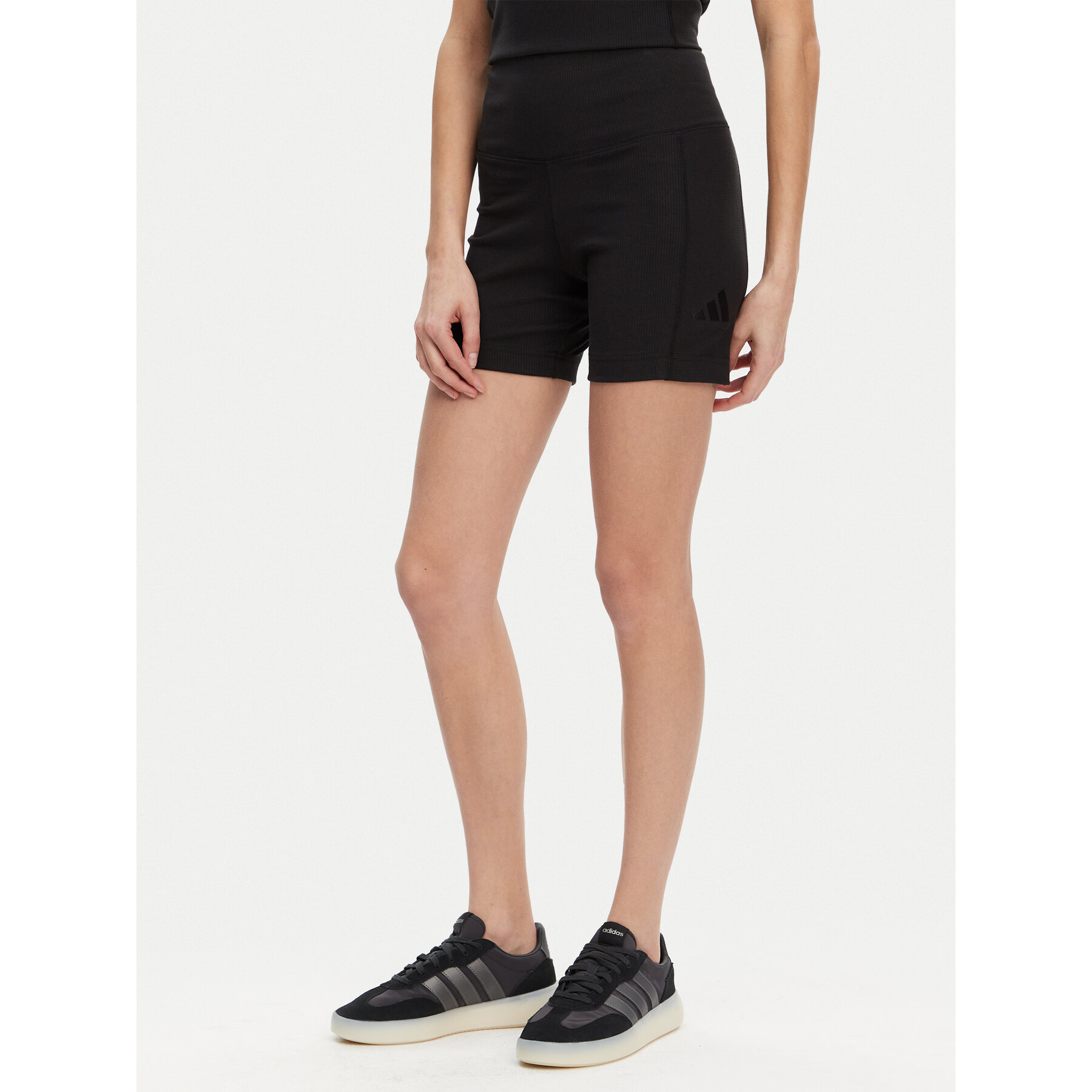 adidas Bikershorts ALL SZN Rib JJ1231 Schwarz Slim Fit
