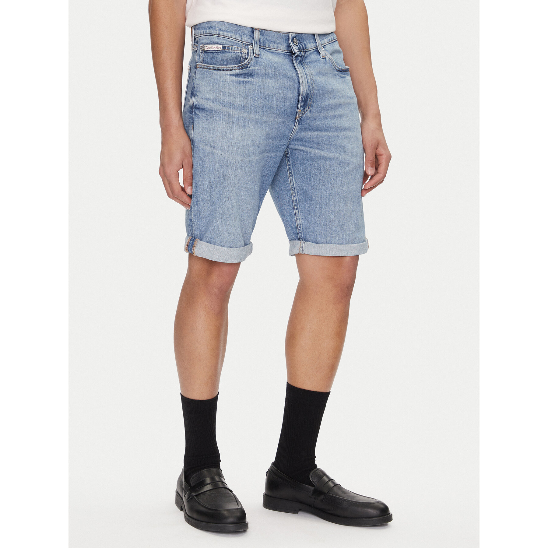Calvin Klein Jeans Jeansshorts J30J327516 Blau Slim Fit