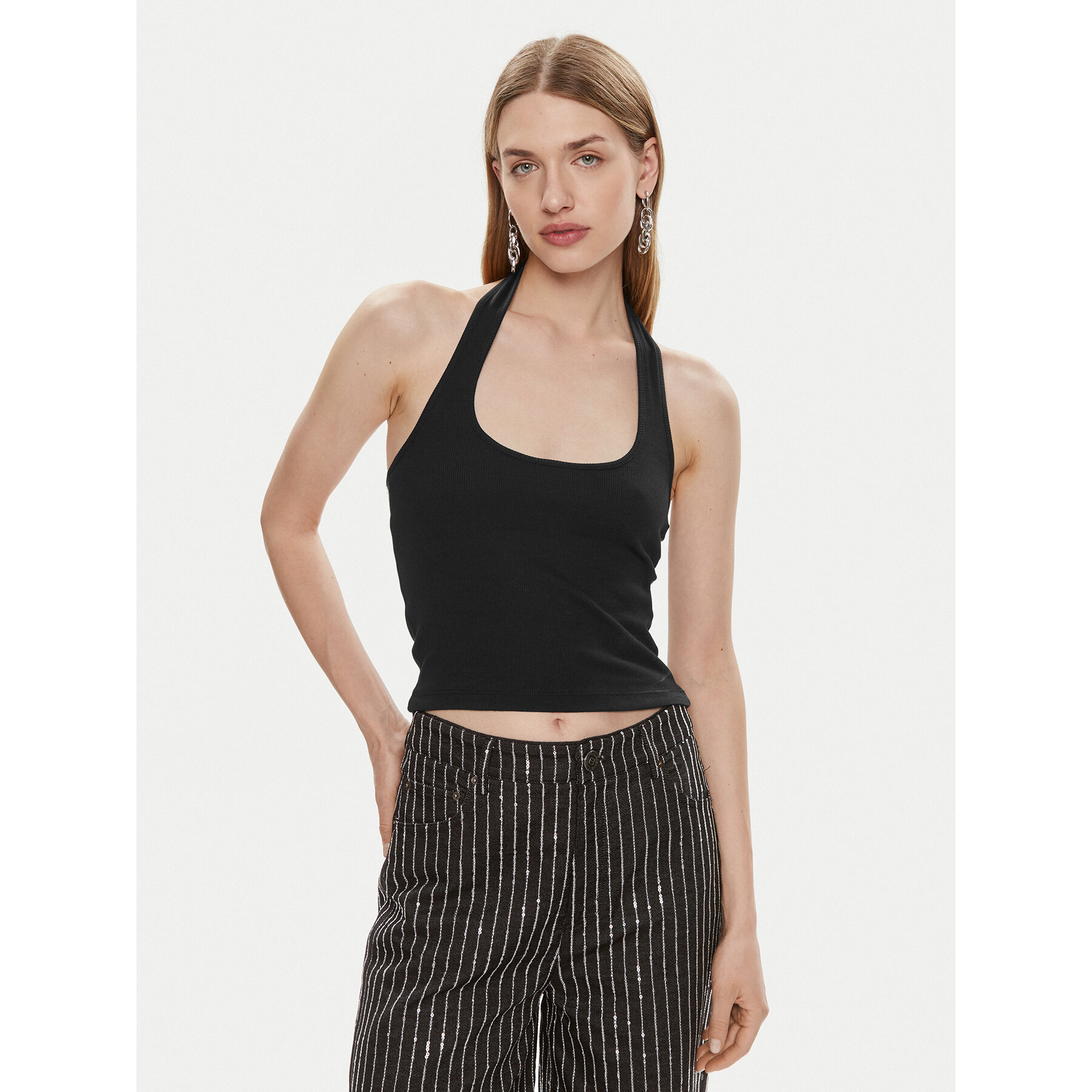 Noisy May Felső Maya 27029026 Fekete Slim Fit