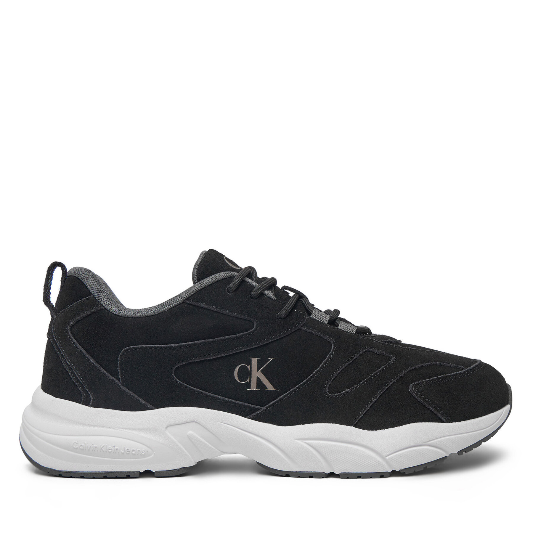 Snīkeri Calvin Klein Jeans Retro Tennis Low Mg Mix Media YM0YM01171 Melns