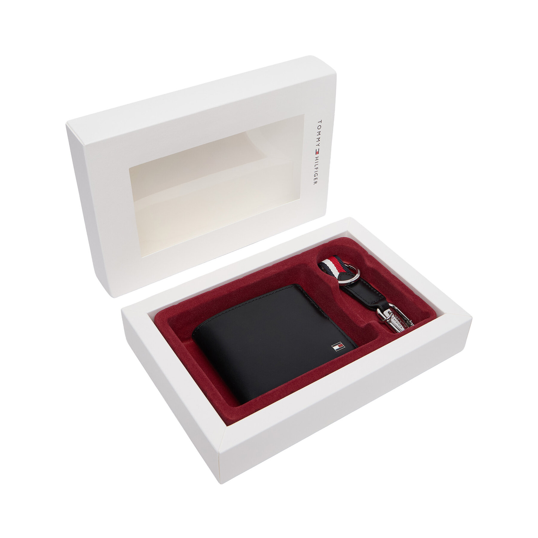 Maka un piekariņa komplekts Tommy Hilfiger Mini Cc Wallet & Key Fob AM0AM14805 Melns