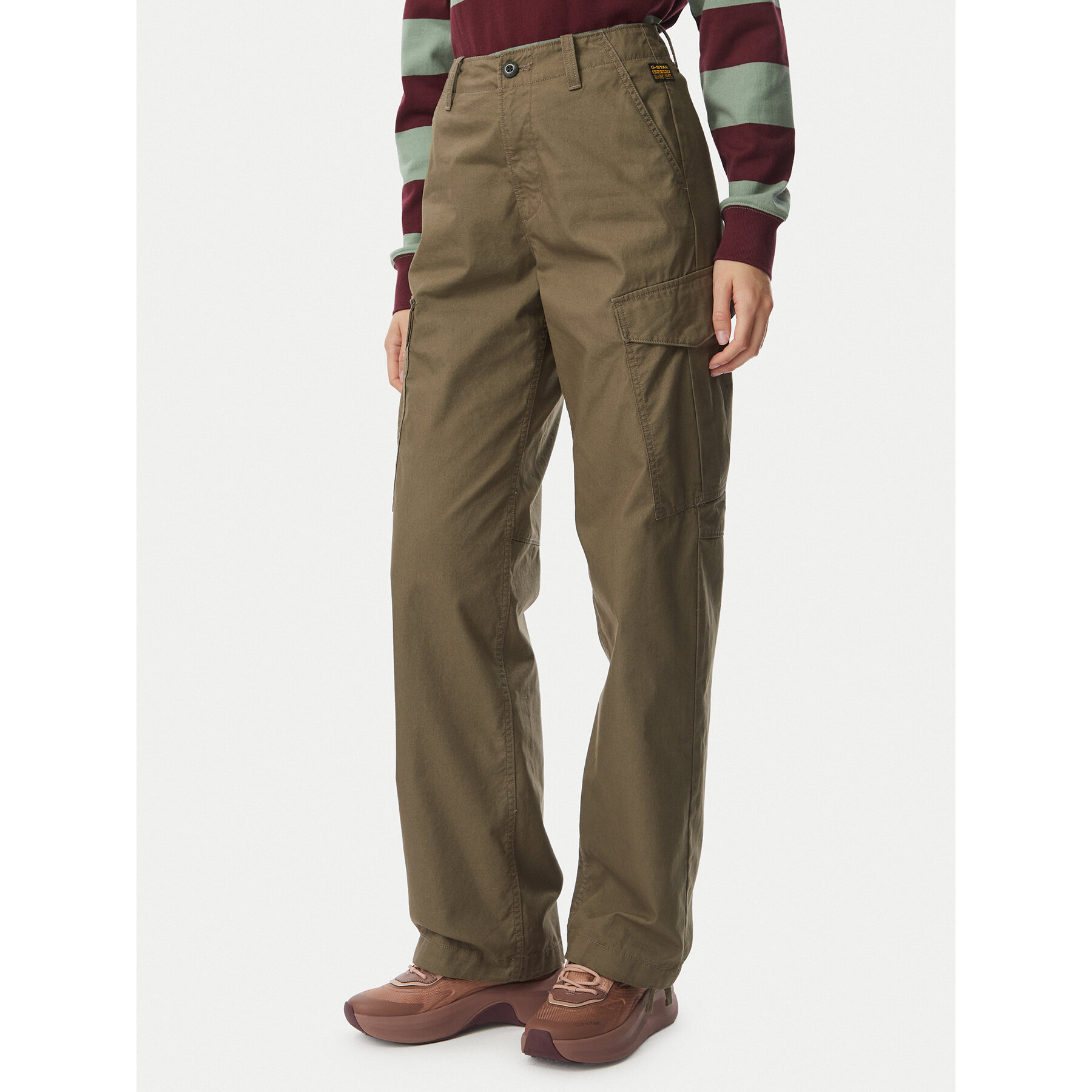 G-STAR Hlače Holt D29512-D387 Kaki Regular Fit