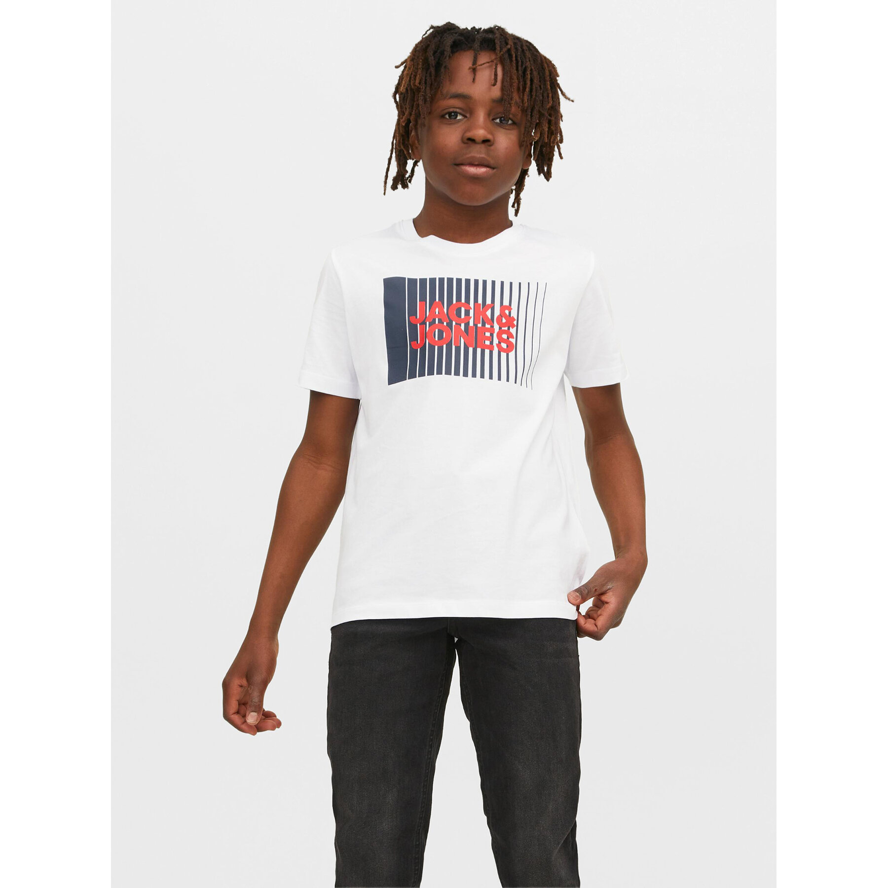 Jack&Jones Junior Jack&Jones Junior T-Shirt Corp Logo 12257365 Λευκό Standard Fit