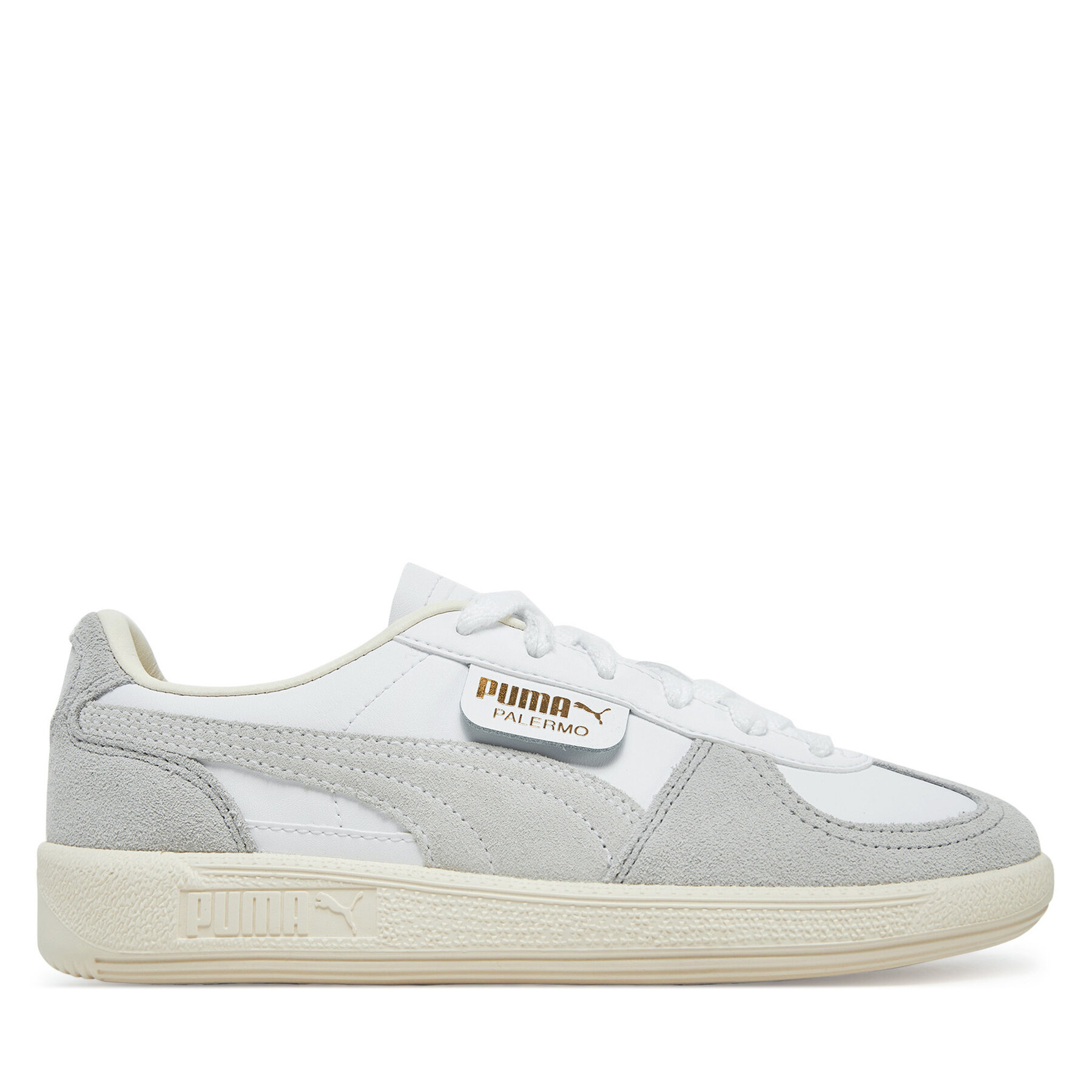 Sneakersy Puma Palermo Leather Big Kid 397275 02 Sivá