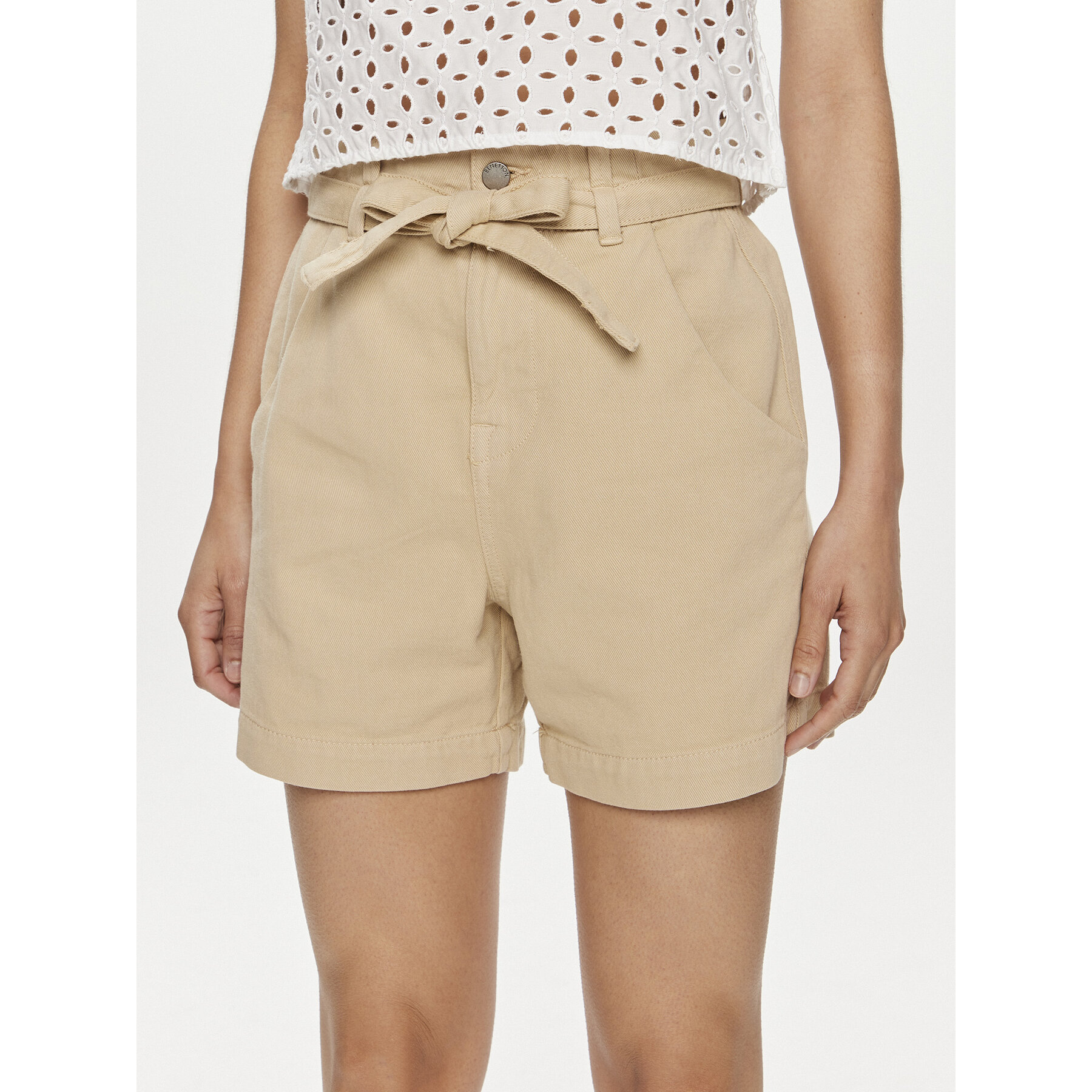 United Colors Of Benetton Stoffshorts 4DUKD9019 Beige Regular Fit