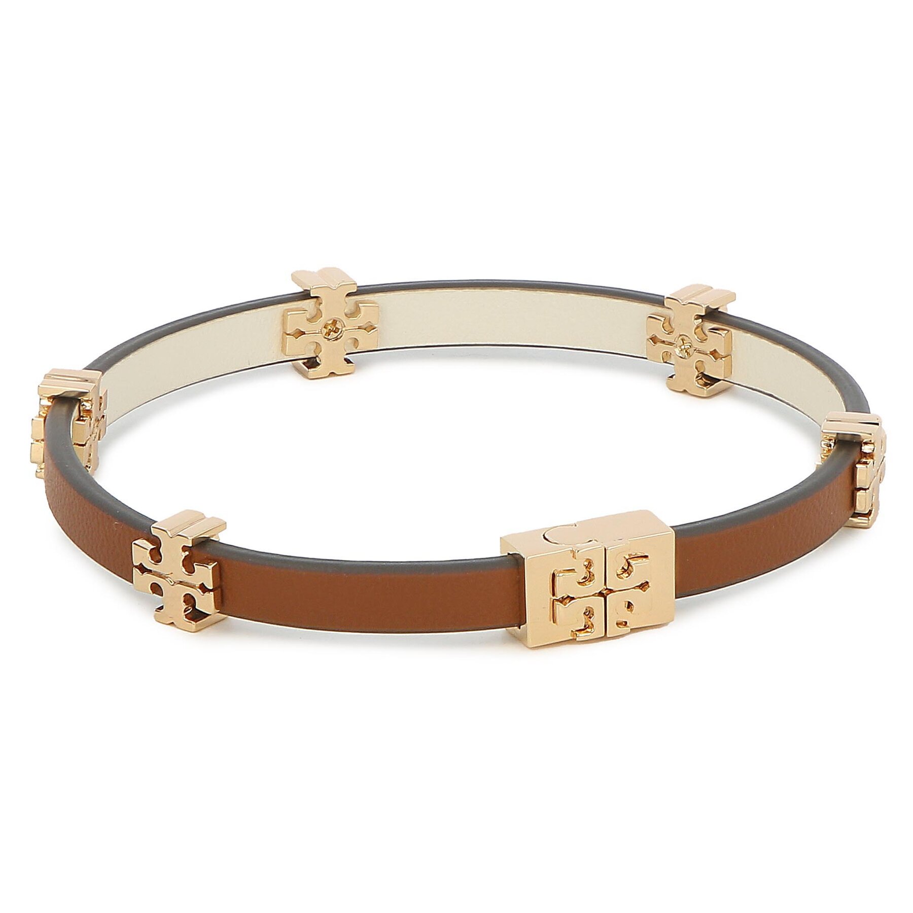 Narukvica Tory Burch Eleanor Leather Bracelet 147235 Tory Gold / Cuoio 200