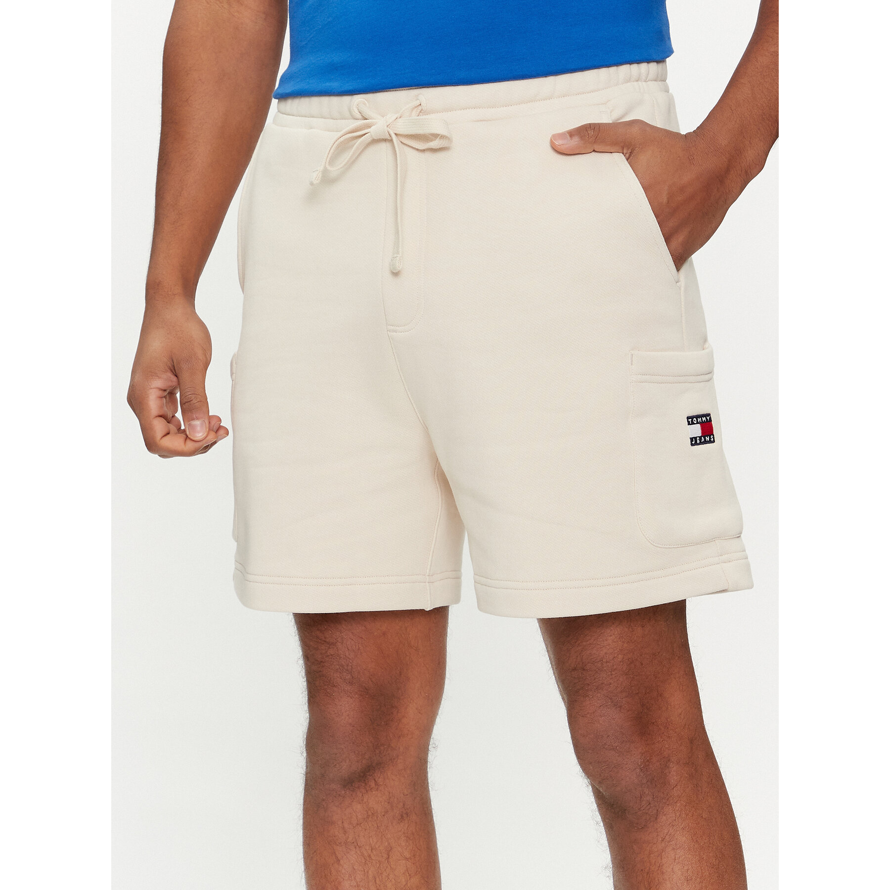 Tommy Jeans Sportshorts Badge DM0DM18479 Beige Regular Fit