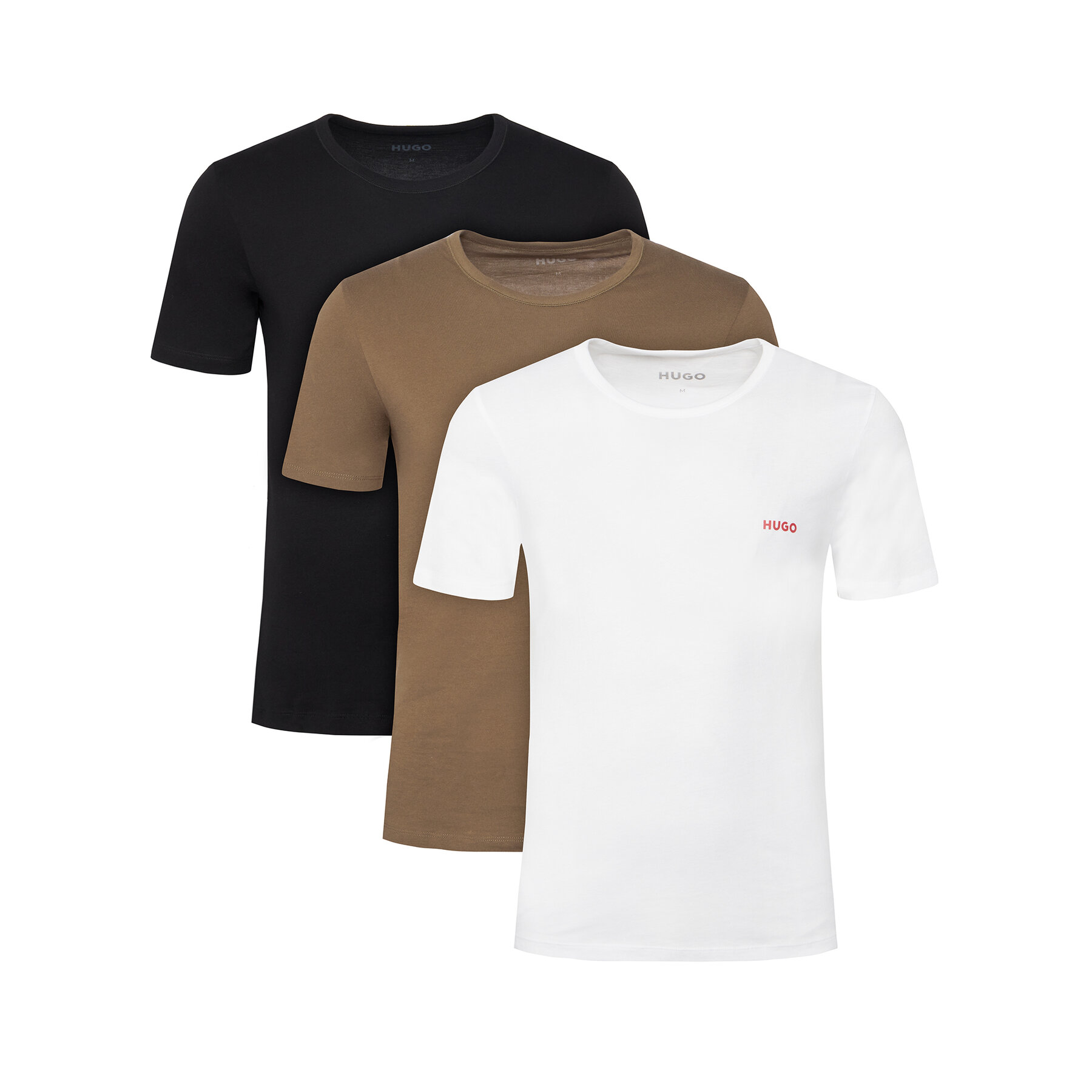 HUGO Komplet t-shirt majic﻿ Rn Triplet P 50532811 Pisana Regular Fit