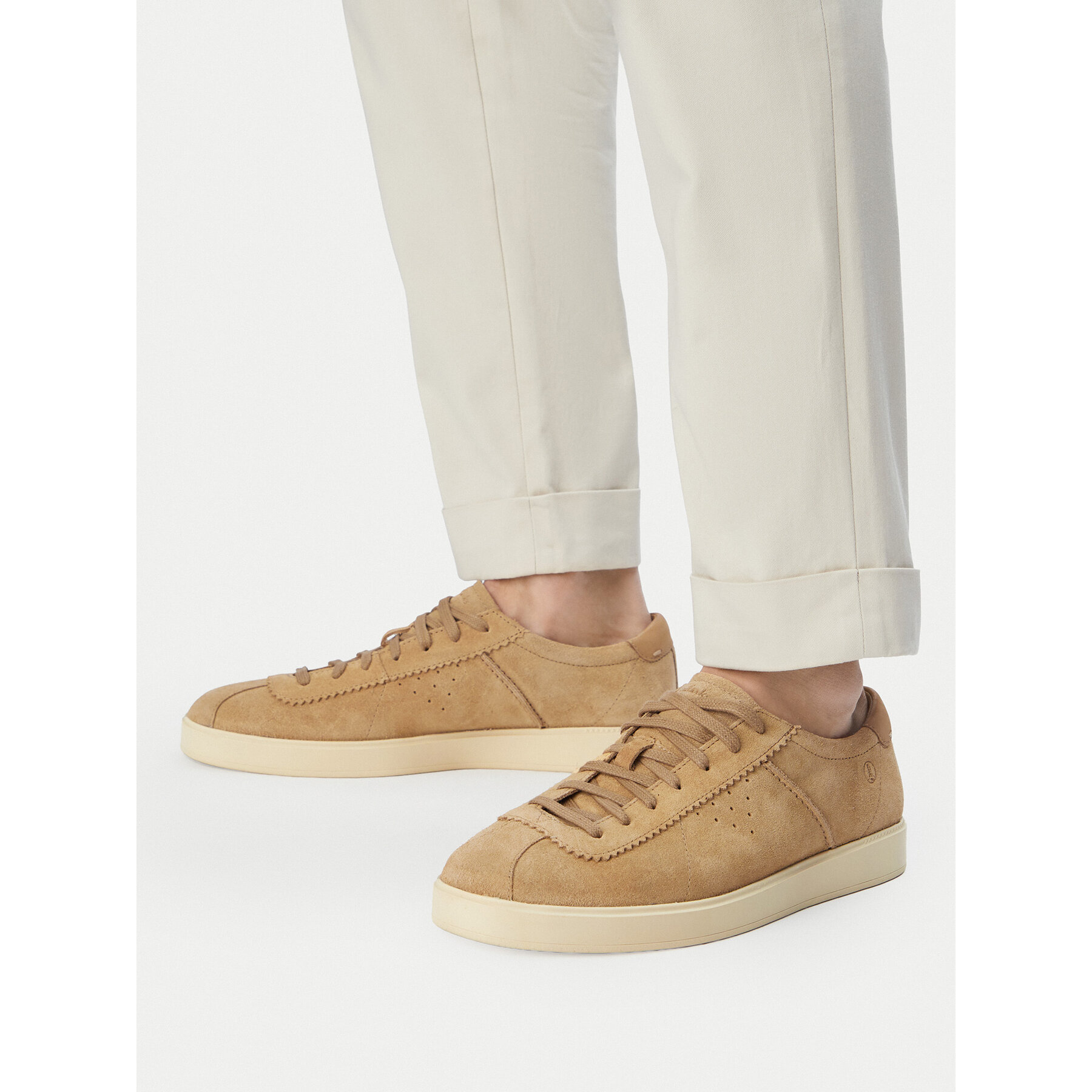 Sneakersy Clarks Lockford Lace 26186194 Béžová