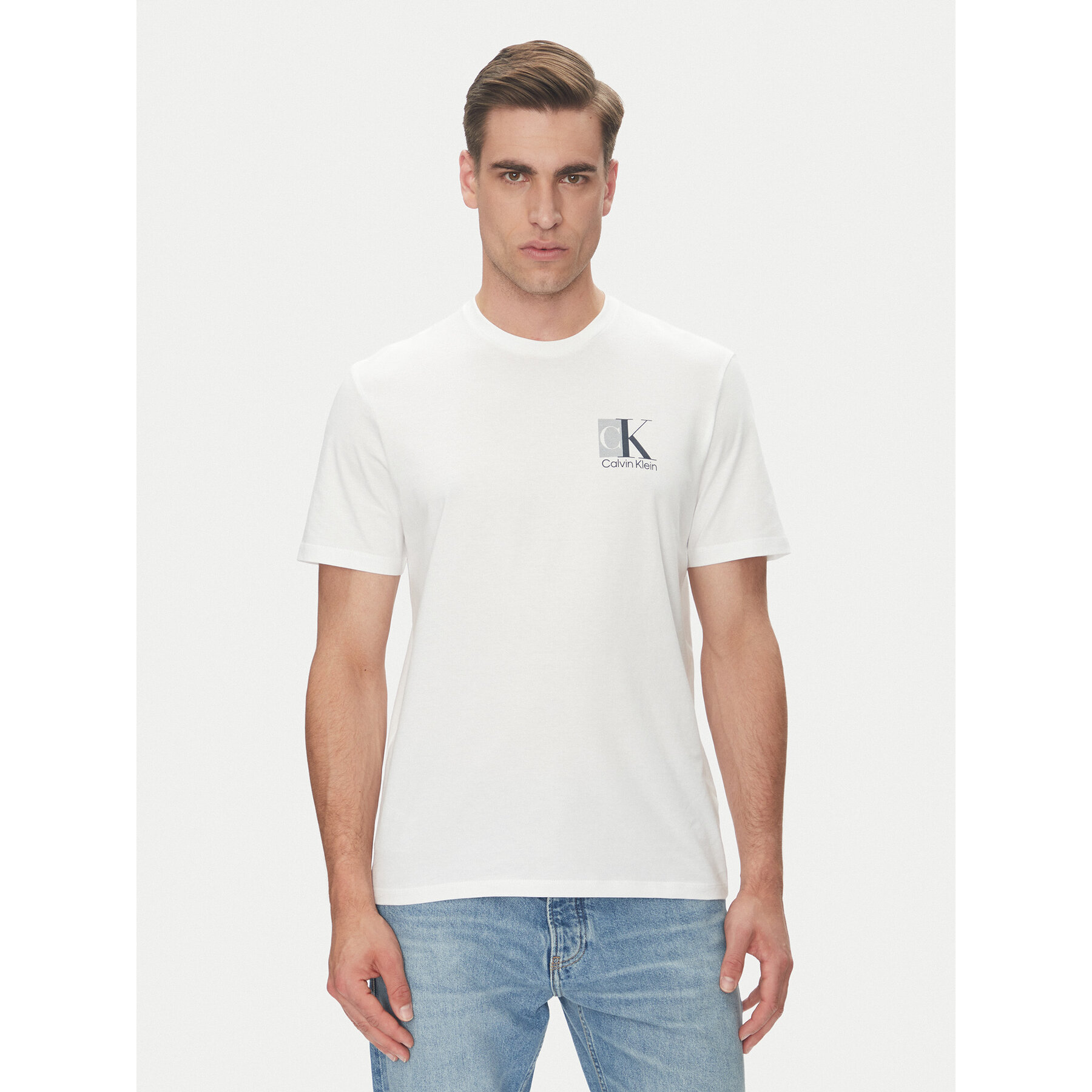 Calvin Klein T-Shirt LV04RC853G Λευκό Regular Fit