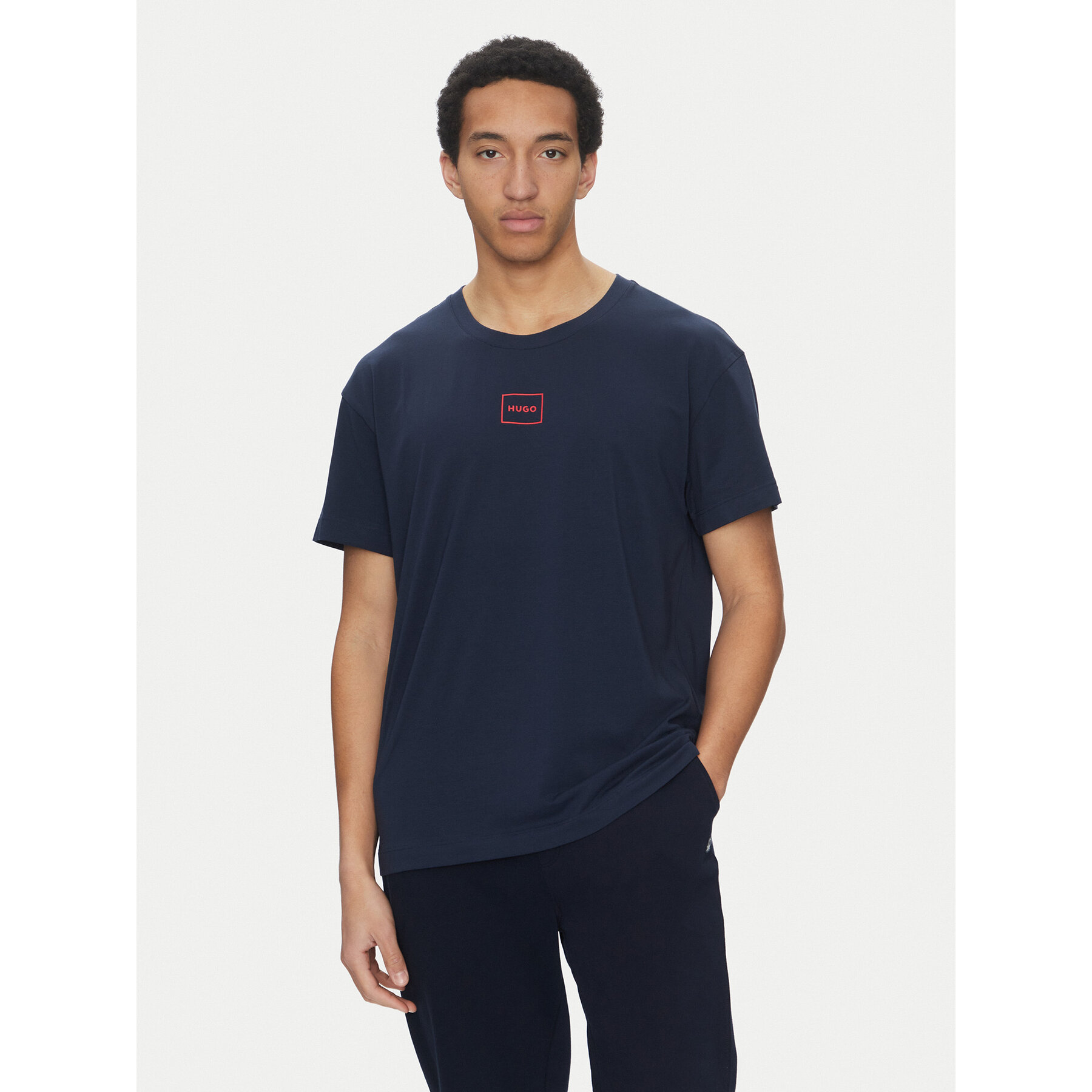 HUGO T-shirt Laze 50525236 Blu scuro Regular Fit