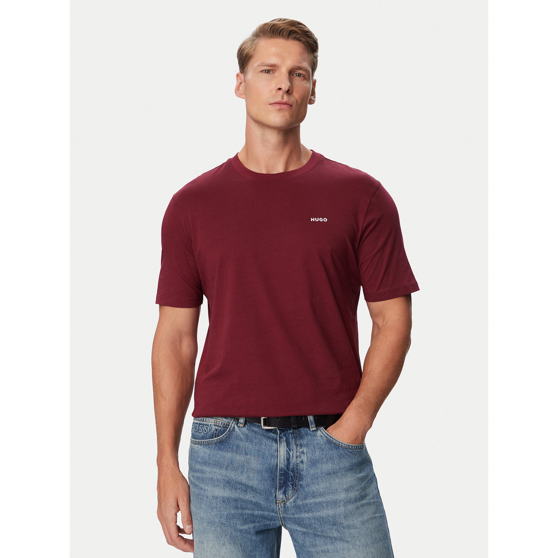 HUGO T-Shirt Dero222 50466158 Rosa Regular Fit