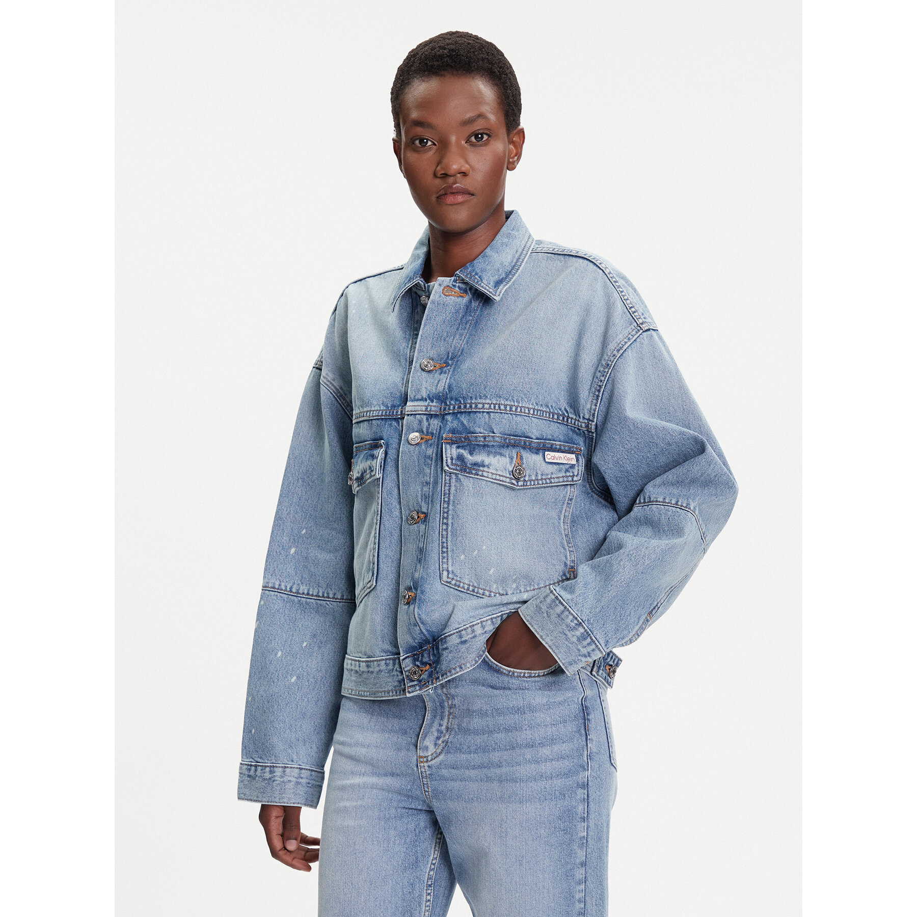 Calvin Klein Jeans Jeansjacke LV047C730G Blau Regular Fit
