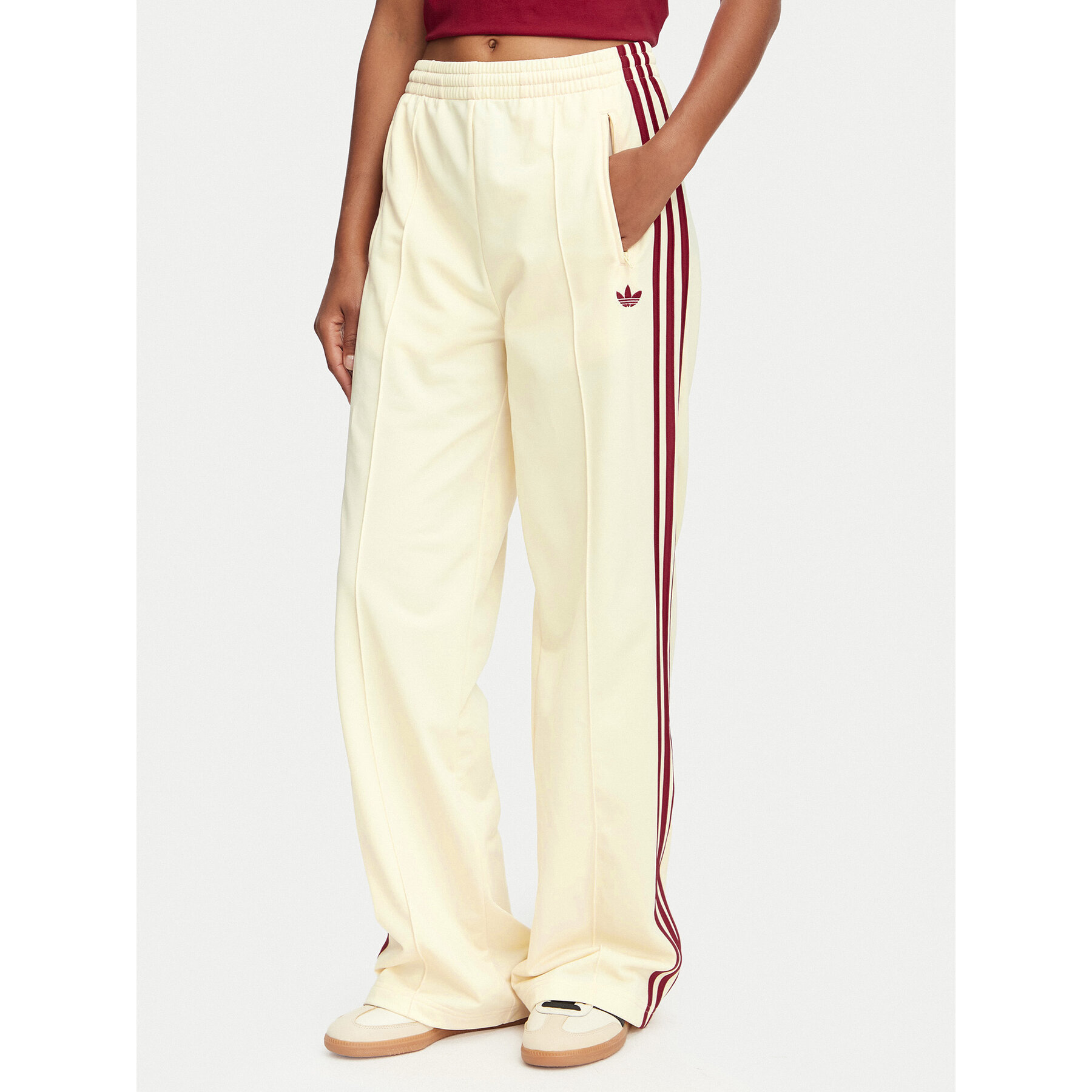 adidas Jogginghose Firebird Loose Tracksuit KS4671 Creme Loose Fit