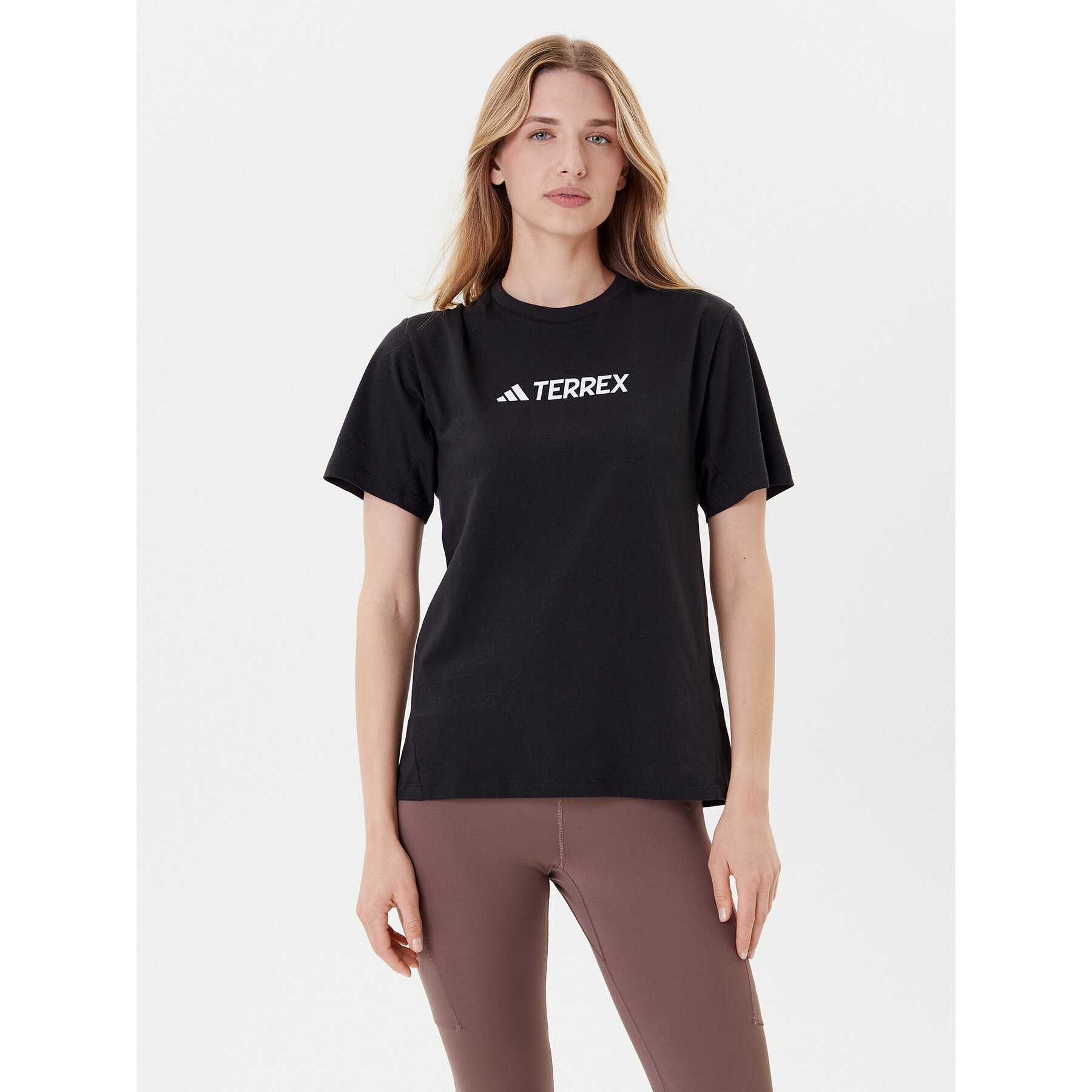 adidas T-shirt Terrex Classic Logo JF9131 Crna Regular Fit