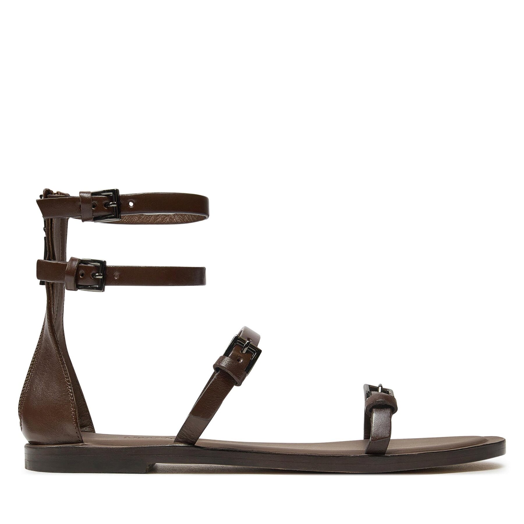 Damskie Sandały Max Mara, Rozmiar 37 Brązowy Evegflat 24145210326