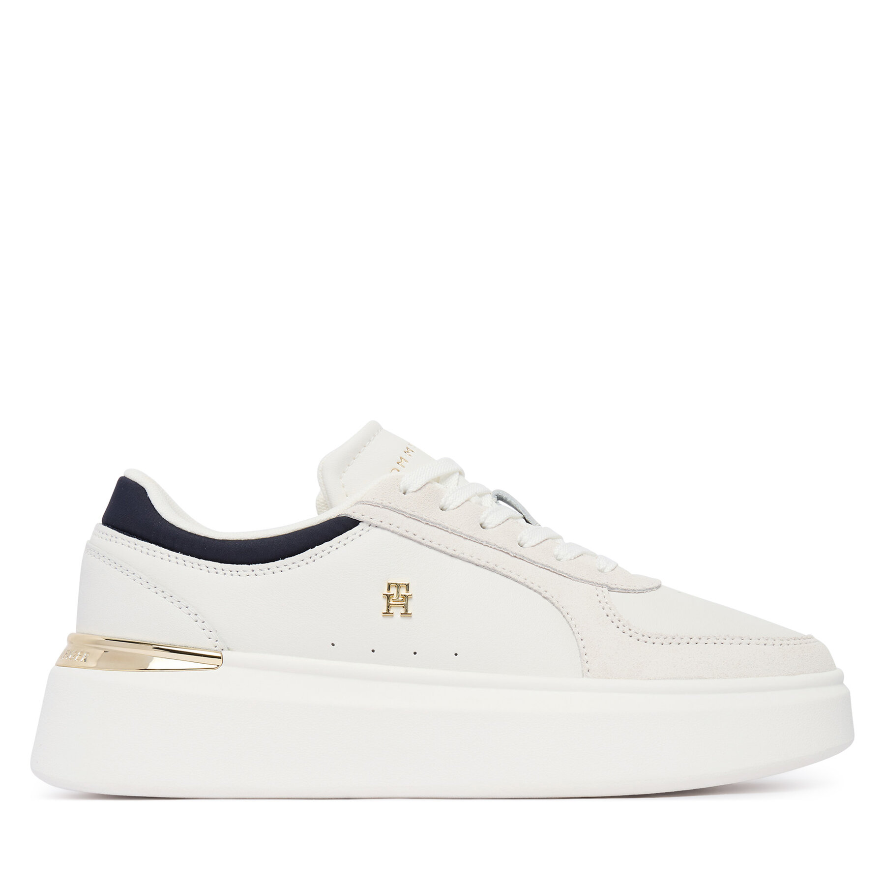 Αθλητικά Tommy Hilfiger Th Satin Platform Sneaker FW0FW09307 Εκρού