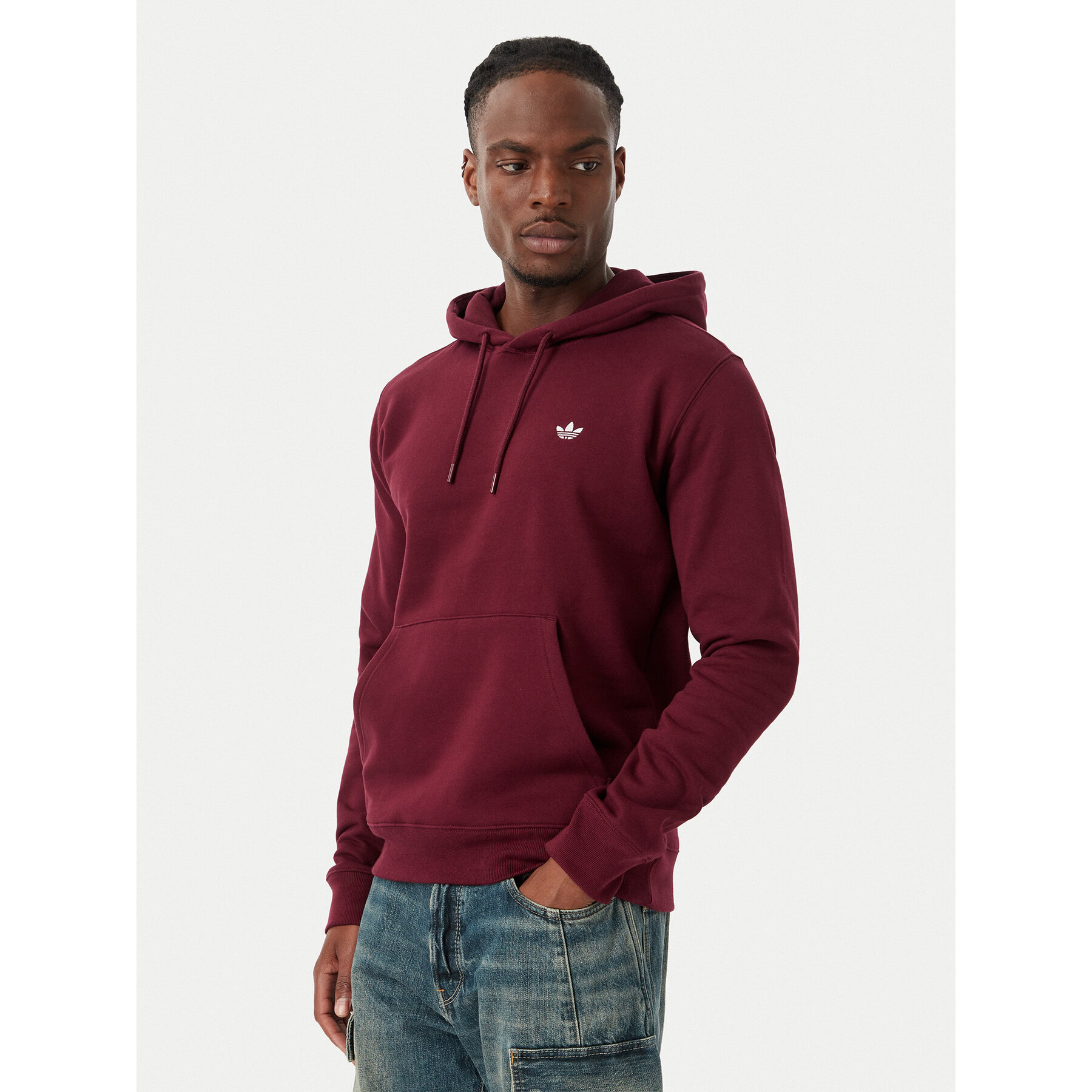 adidas Sweatshirt Trefoil Essentials KW5048 Dunkelrot Regular Fit