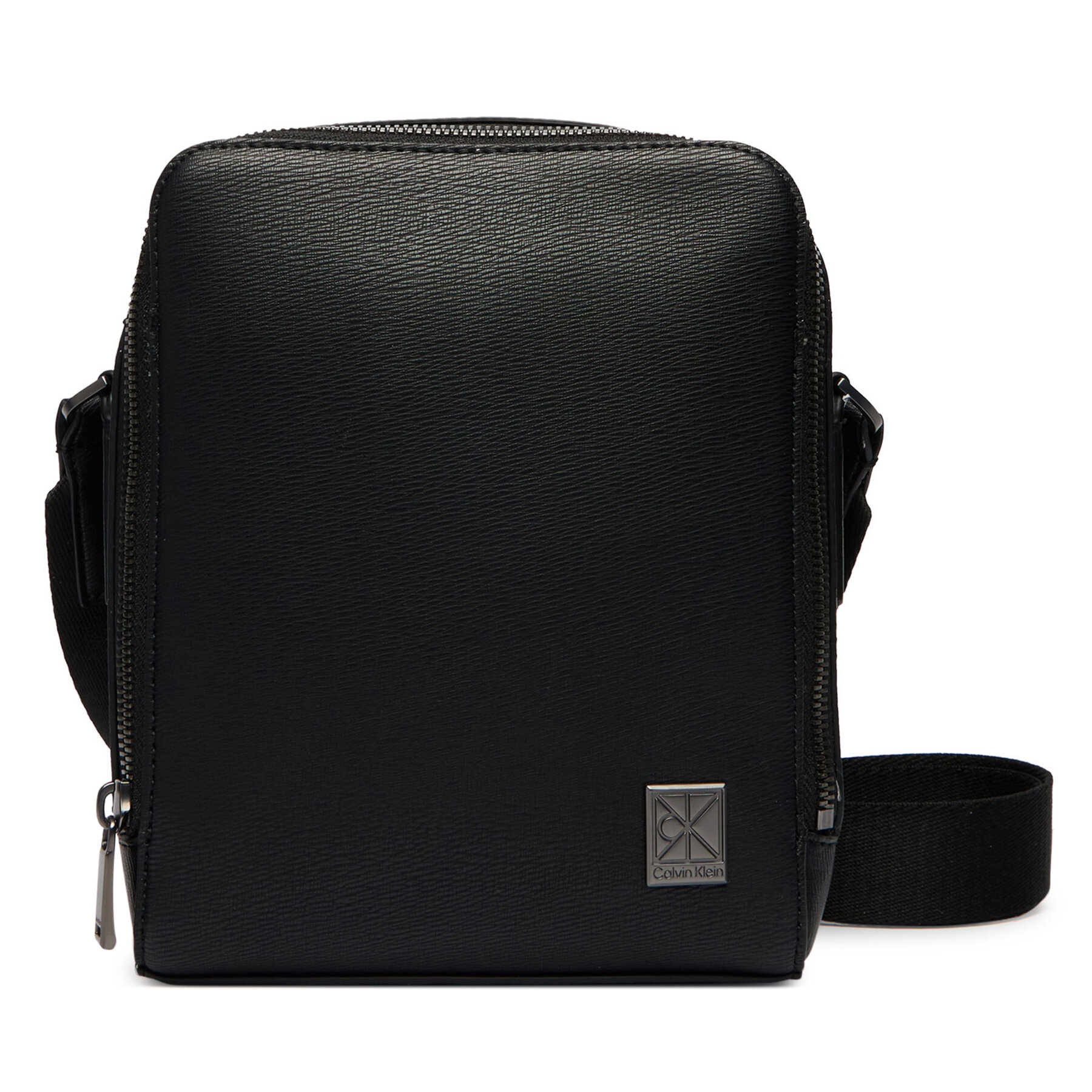 Geantă crossover Calvin Klein Emblem Hw Reporter LV04D3293G Negru