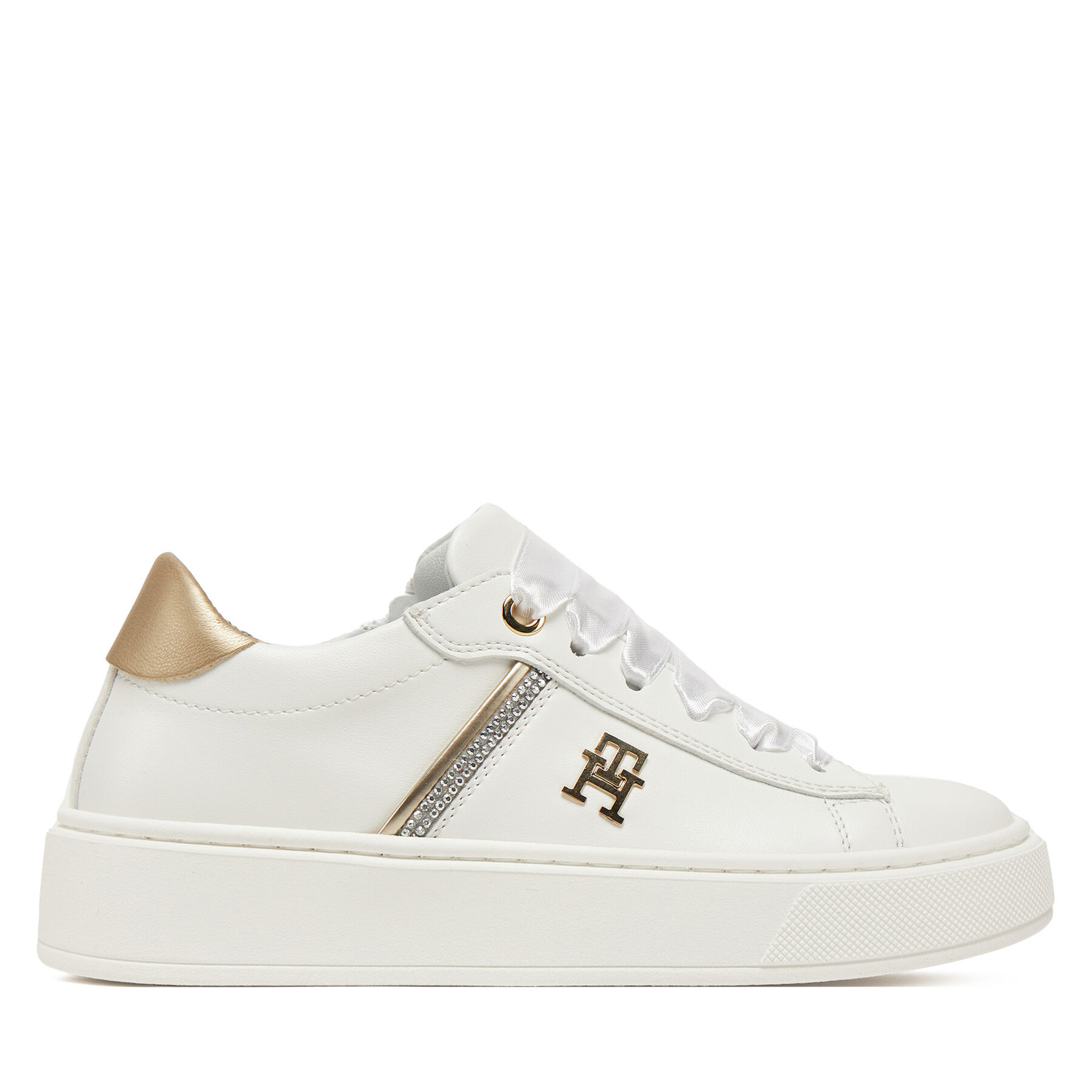 Sportcipők Tommy Hilfiger Low Cut Lace UP T4A9-33933-0206X048 Fehér
