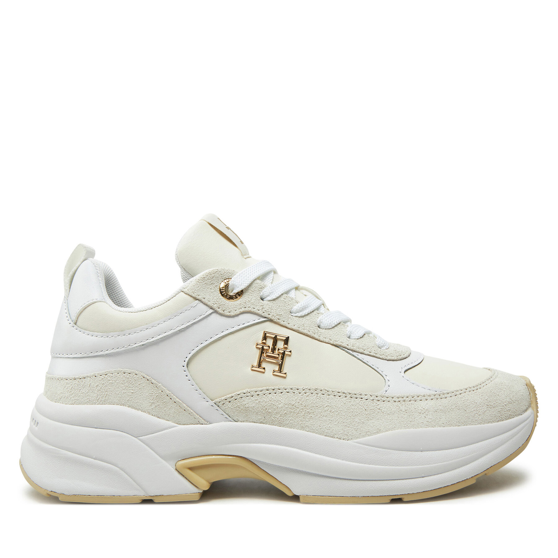 Dámske Sneakersy Tommy Hilfiger, Rozmer: 39, Écru, Th Chunky Feminine Runner FW0FW08616