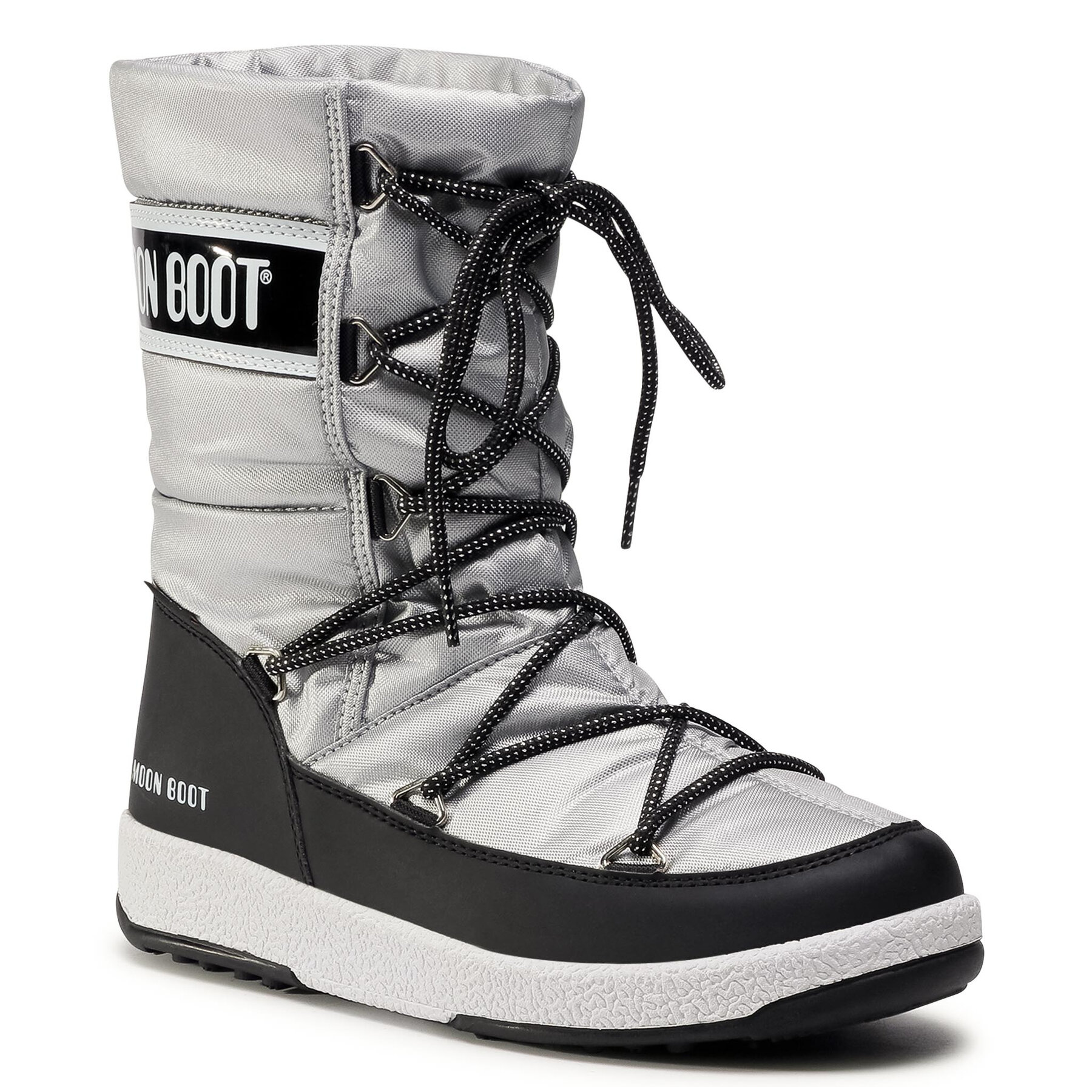 Cizme de zăpadă Moon Boot Jr G. Quilted Wp 34051400006 D Silver/Black