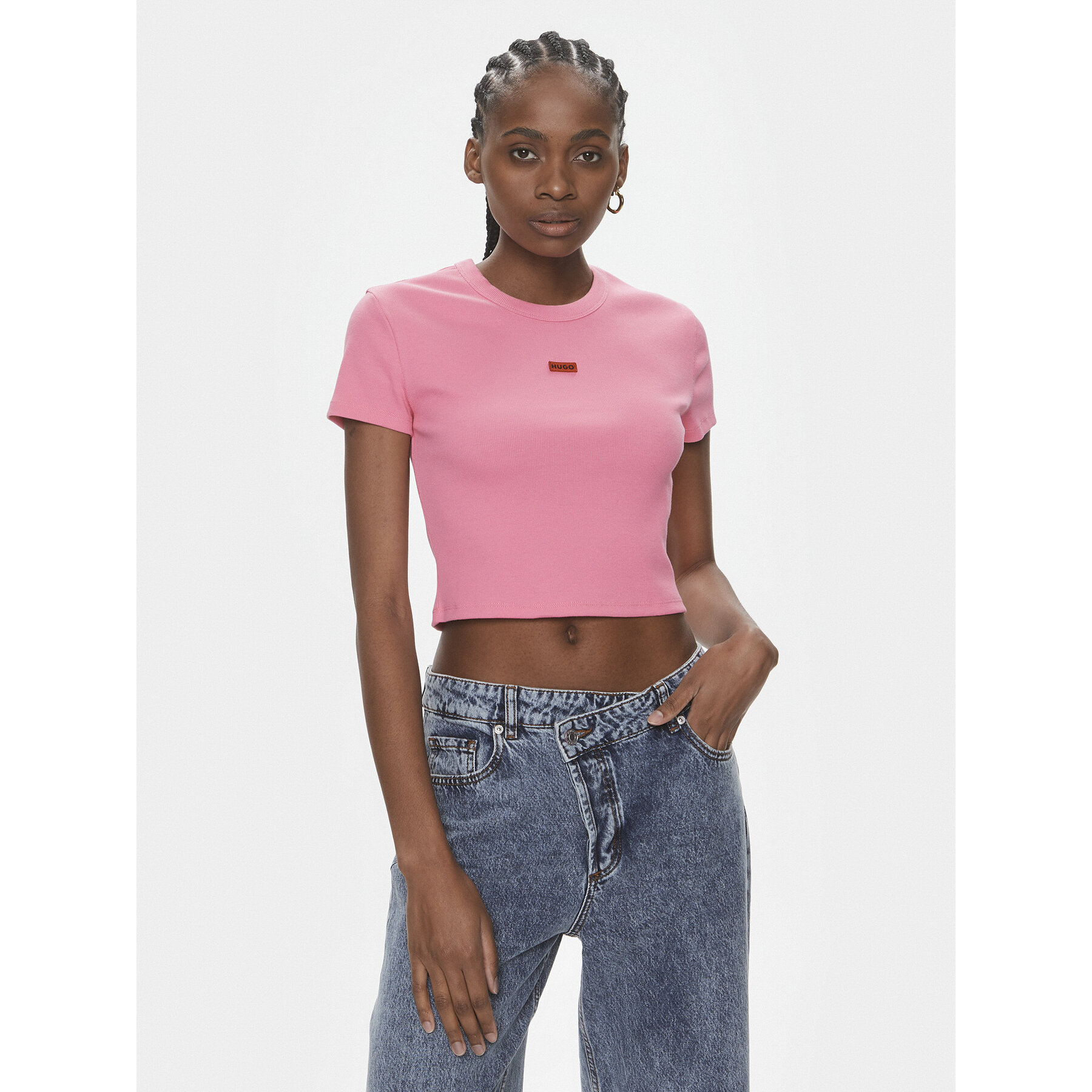Hugo Póló Deluisa/1 50508636 Rózsaszín Slim Fit