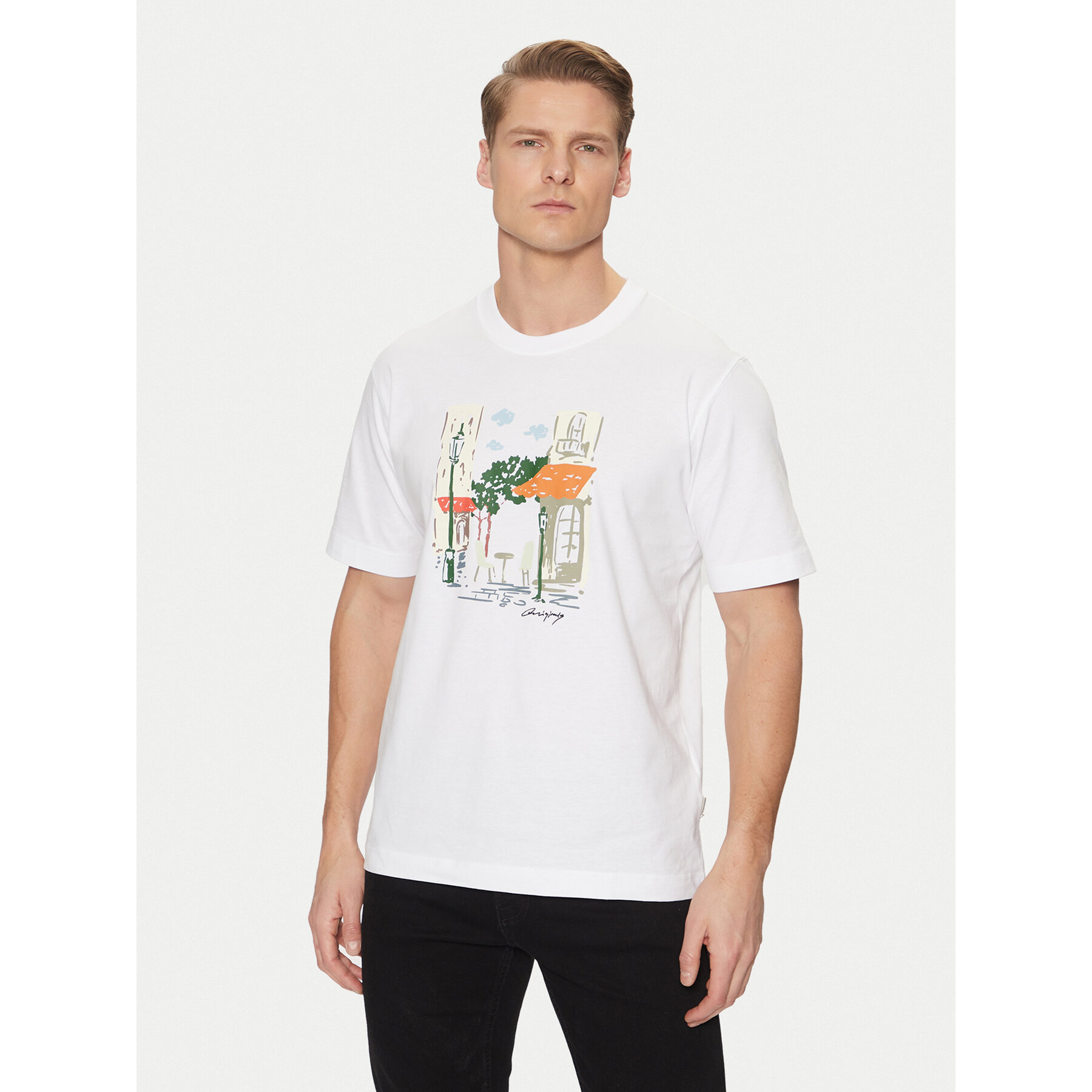 Jack & Jones T-Shirt Machester 12273549 Λευκό Relaxed Fit