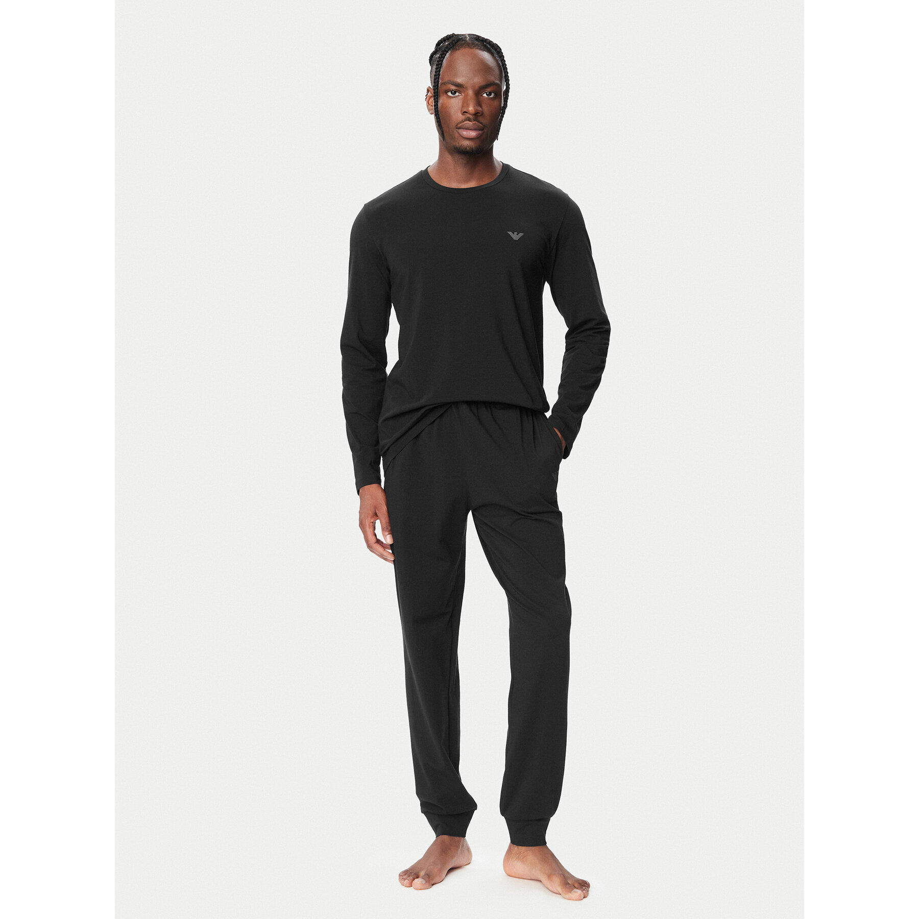Emporio Armani Underwear Pyjama EM000616 AF25026 UC001 Schwarz Regular Fit