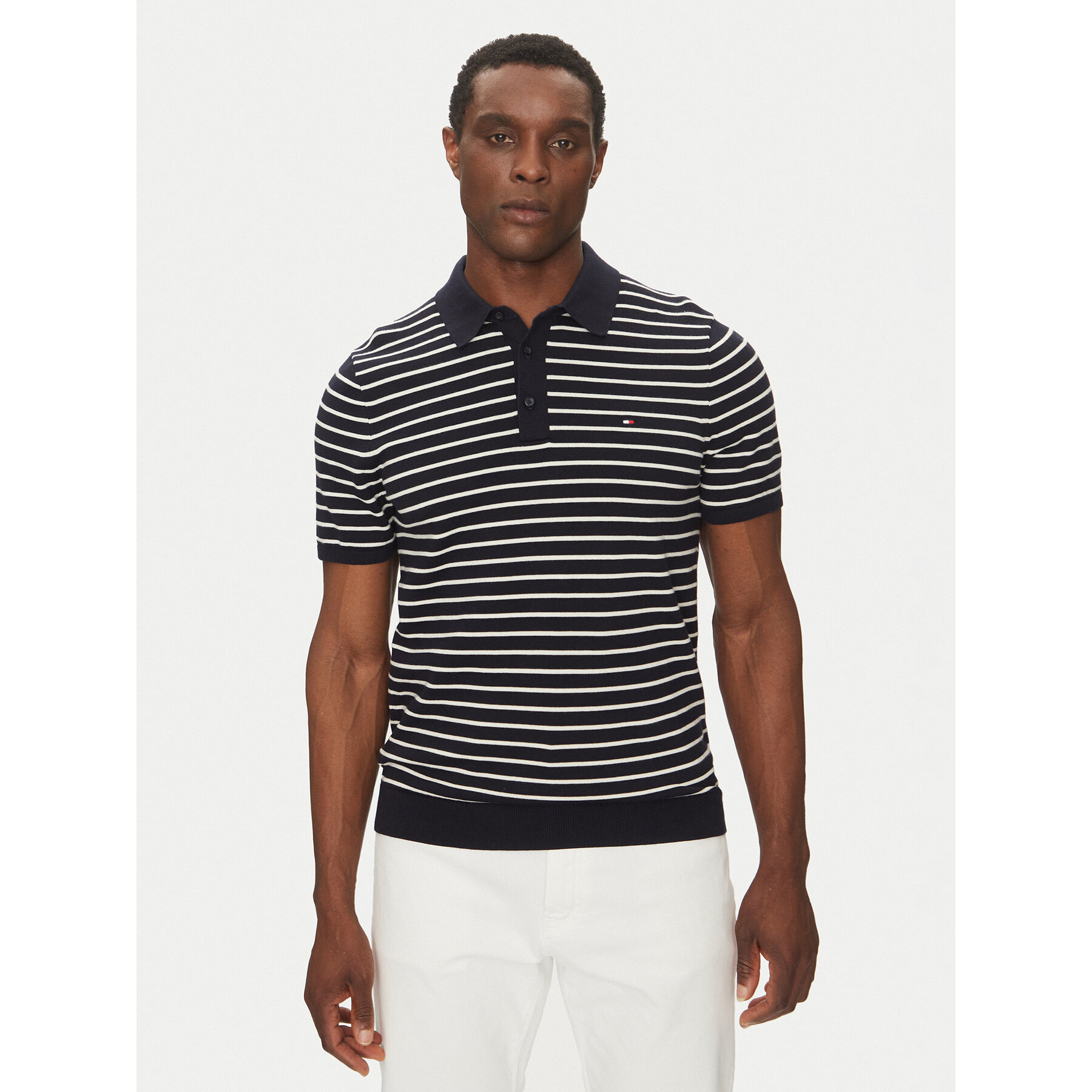Tommy Hilfiger Tommy Hilfiger Polo Essential Cotton Knitted Polo MW0MW37396 Σκούρο μπλε Regular Fit