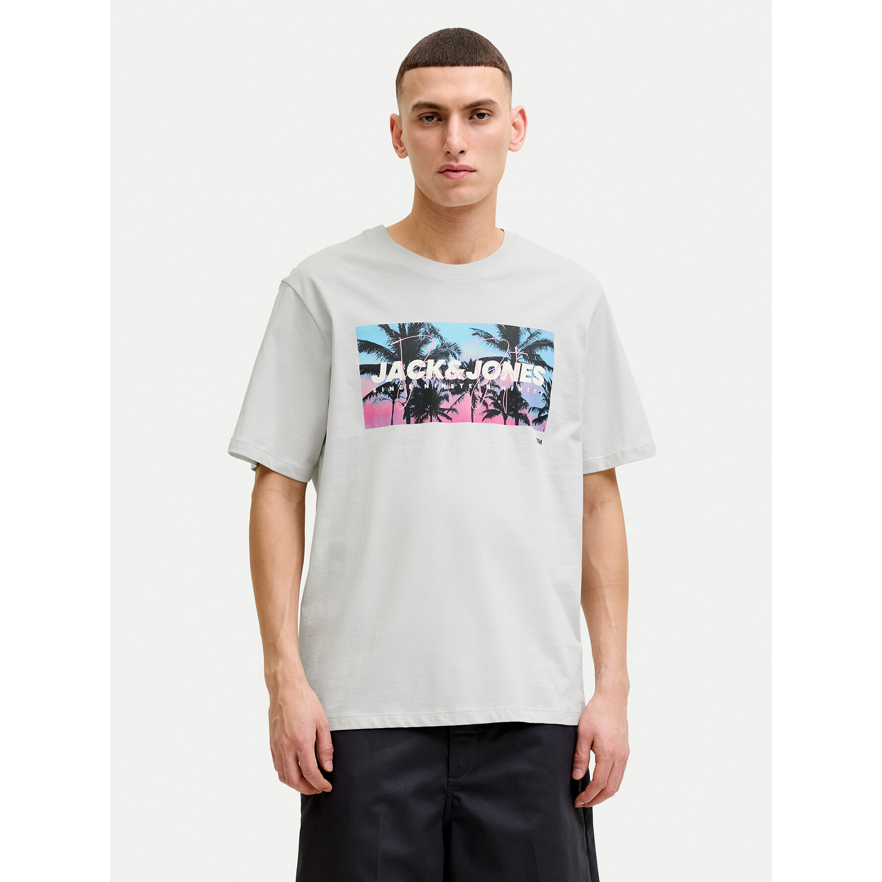 Jack & Jones T-Shirt Indiana Tee 12288112 Grau Regular Fit