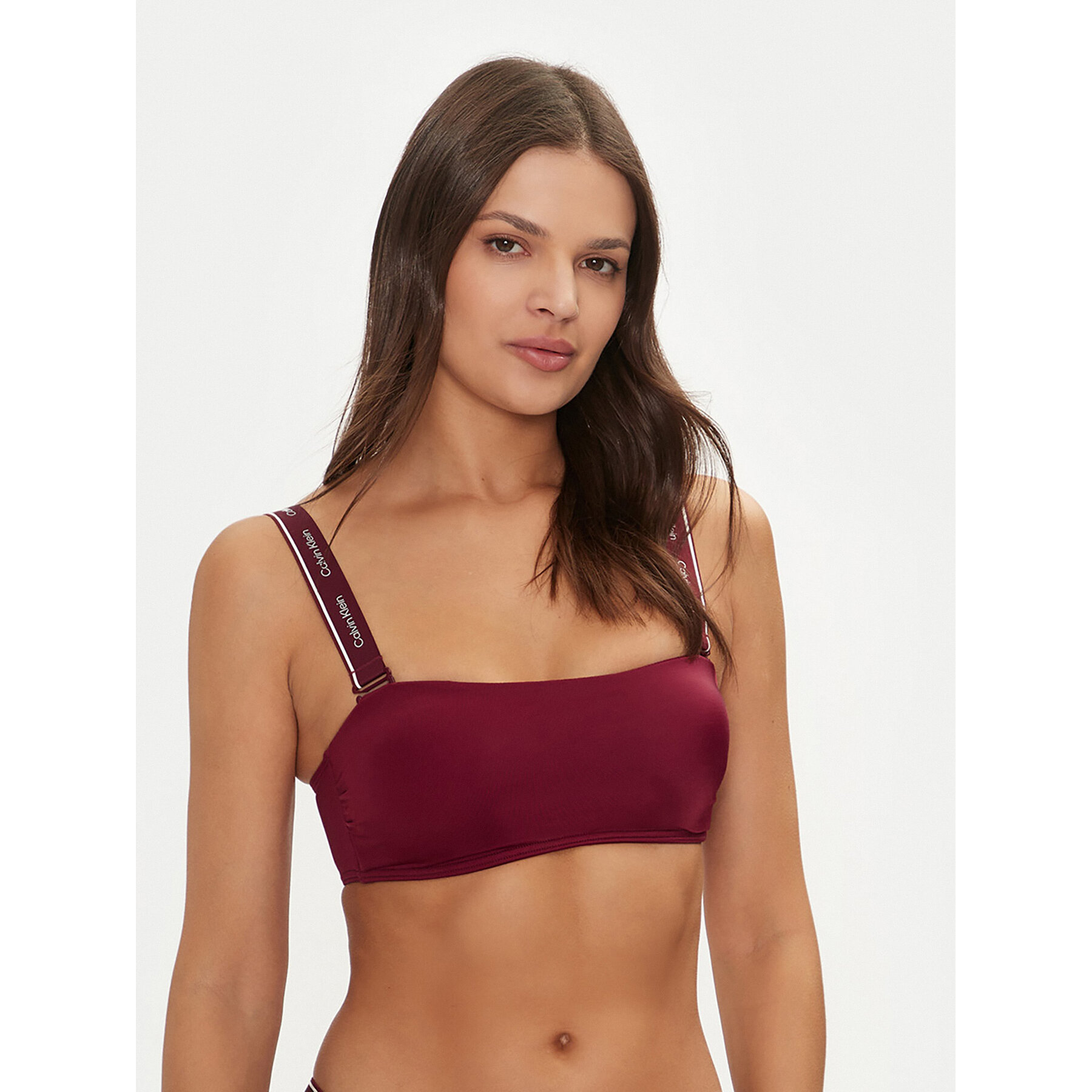 Calvin Klein Swimwear Bikini-Oberteil KW0KW02731 Dunkelrot