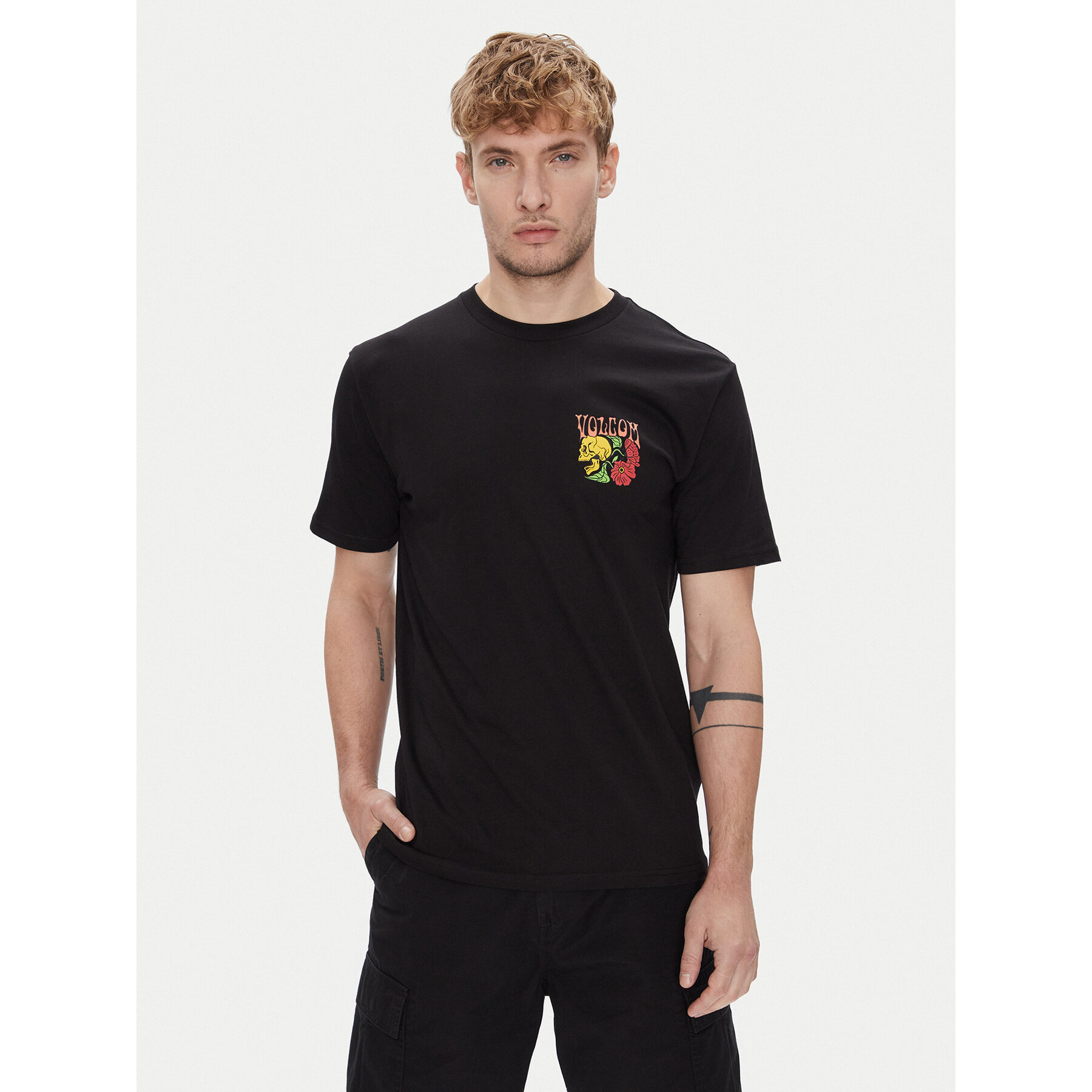 Volcom T-Shirt Tooflow A3512551 Μαύρο Classic Fit