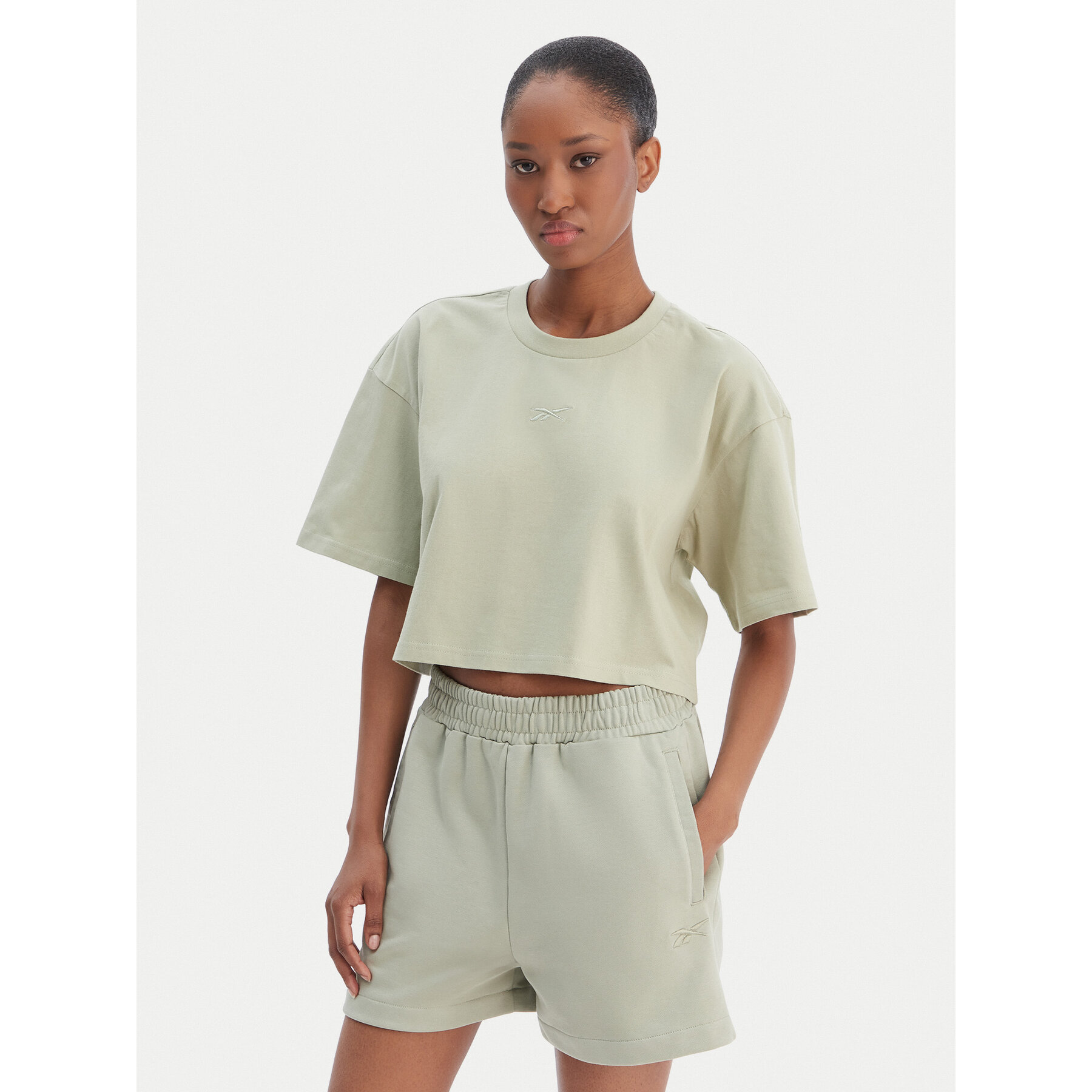 Reebok T-Shirt Reebok x Ewa Chodakowska Olka RK25612CCW Ανοιχτό πράσινο Relaxed Fit