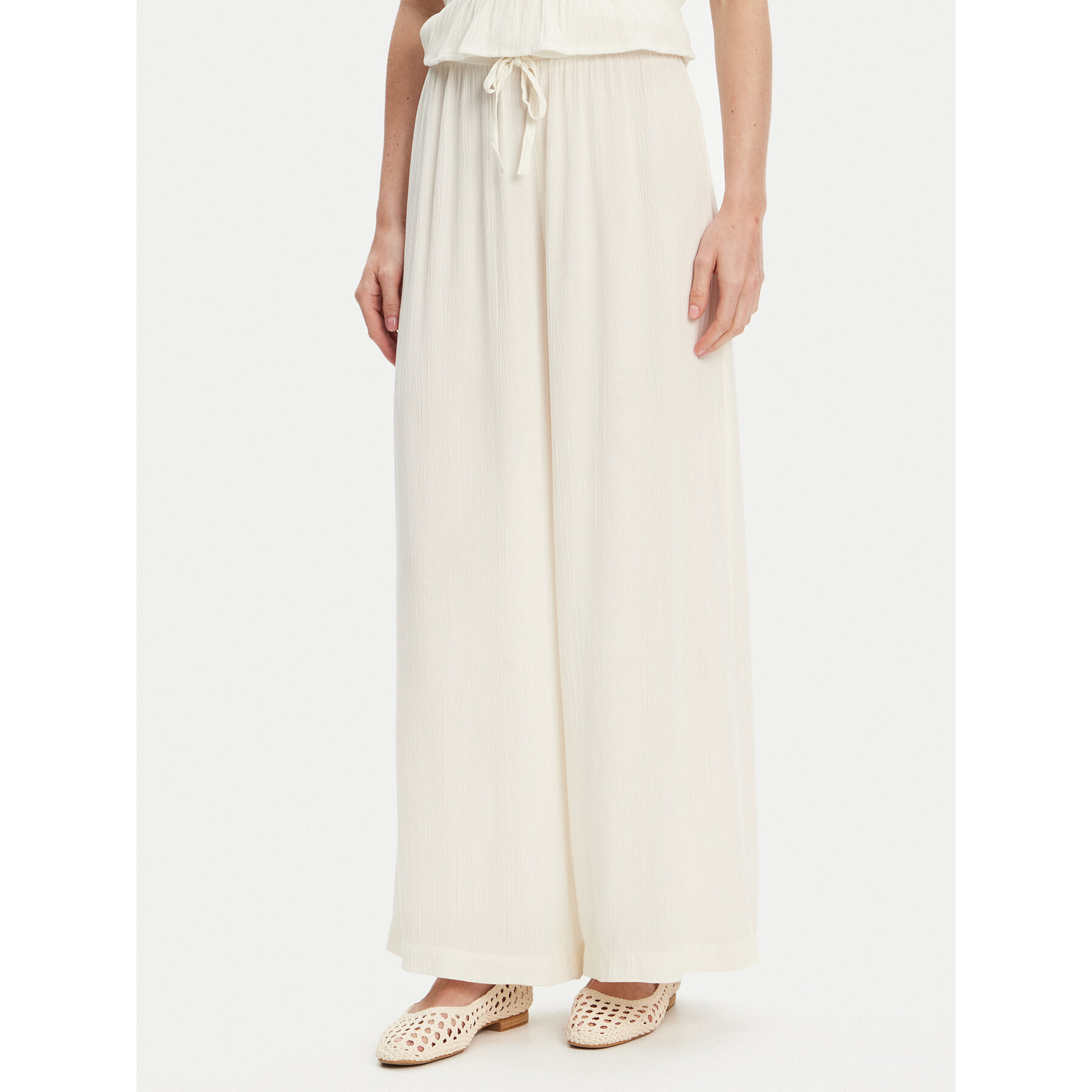 United Colors Of Benetton Stoffhose 4VW95F00C Écru Relaxed Fit