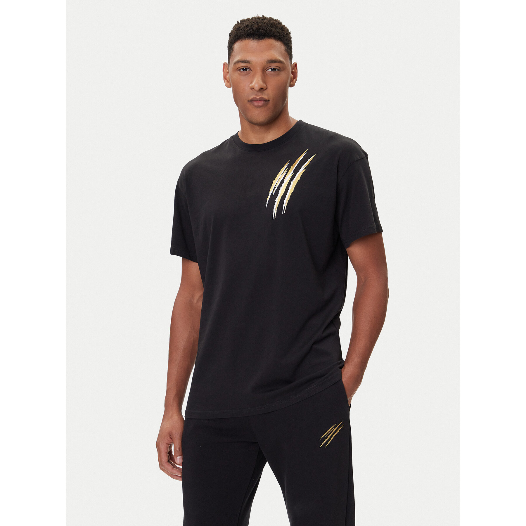 Plein Sport Póló FAEC MTK8356 STE001N Fekete Loose Fit
