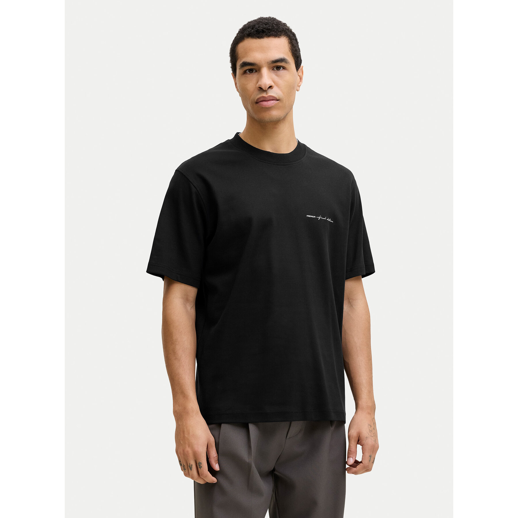 Jack & Jones T-shirt Owen 12292397 Crna Relaxed Fit