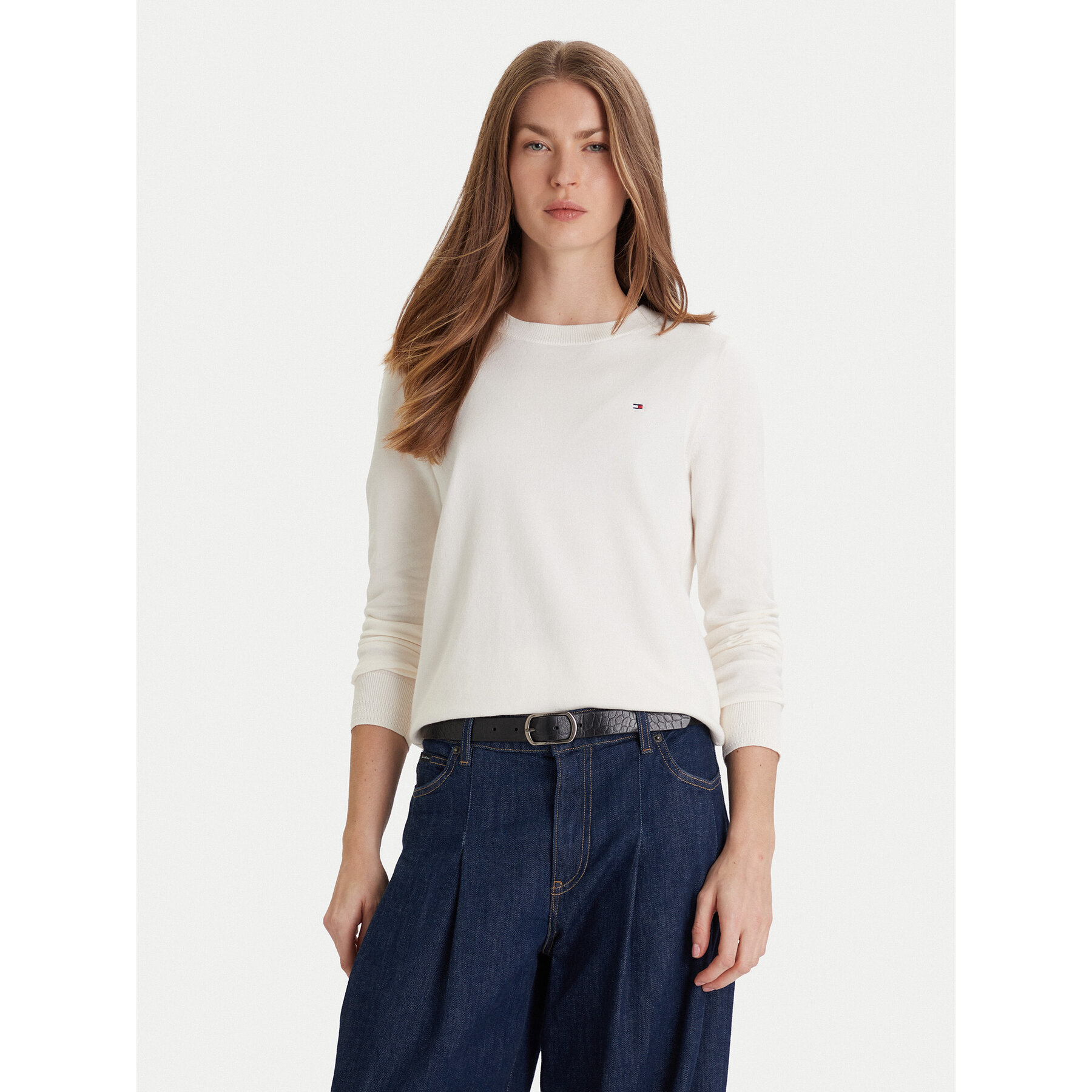 Tommy Hilfiger Pullover WW0WW44984 Weiß Regular Fit
