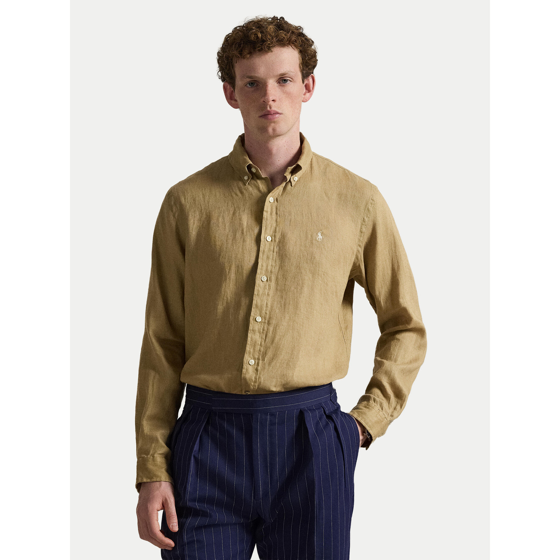 Polo Ralph Lauren Hemd 710968915502 Beige Slim Fit
