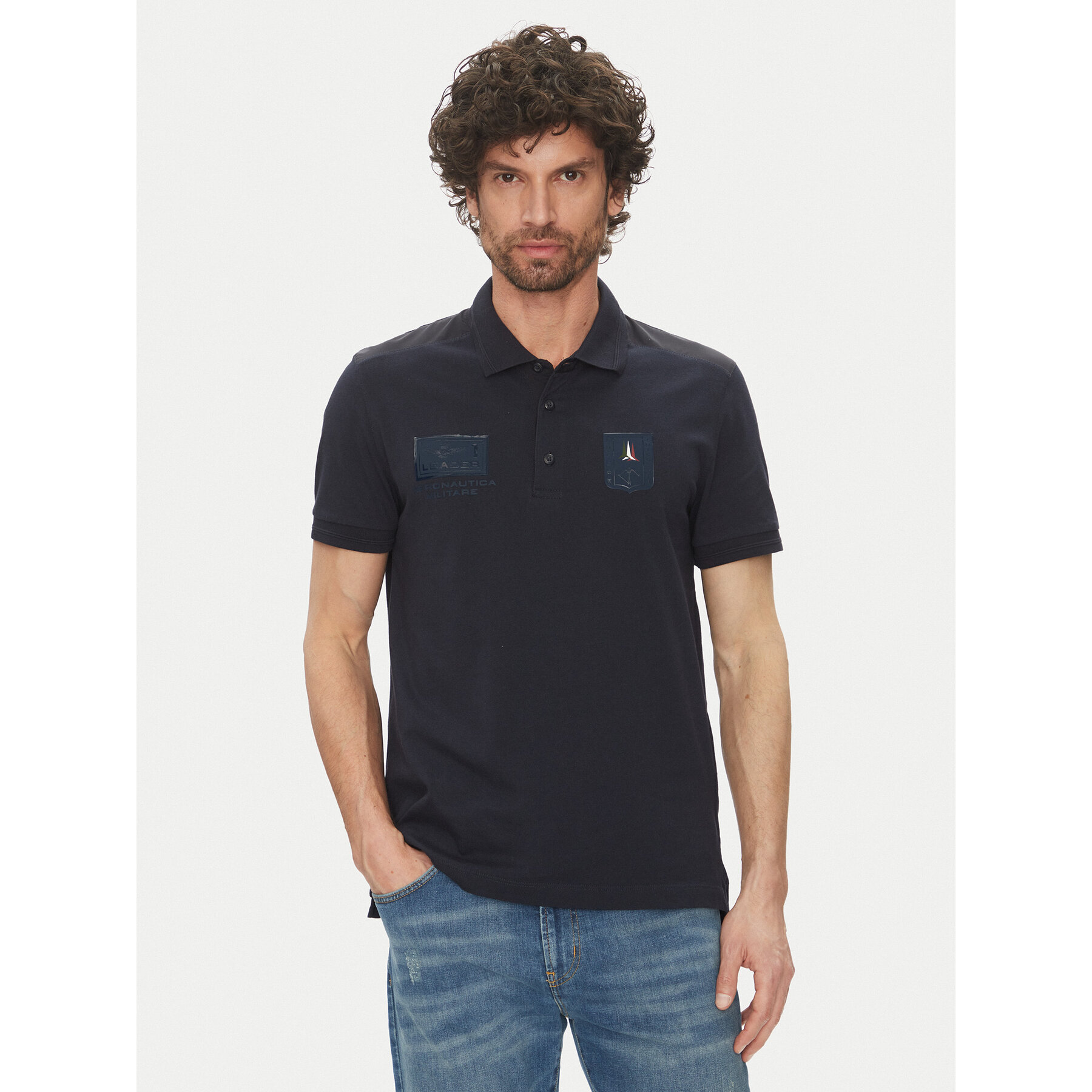 Aeronautica Militare Polo 251PO1854J593 Blu scuro Regular Fit