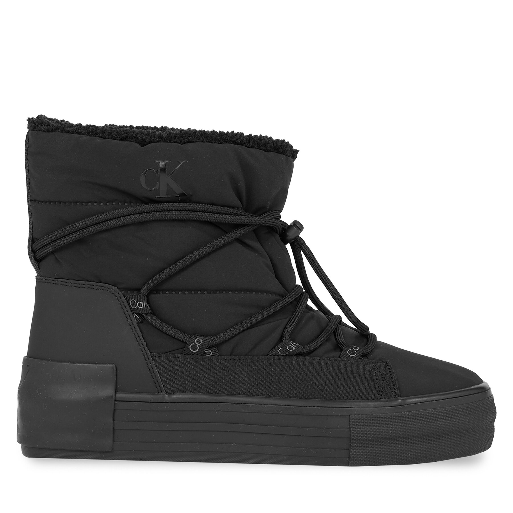 Μπότες Χιονιού Calvin Klein Jeans Bold Vulc Flatf Snow Boot Wn YW0YW01181 Μαύρο