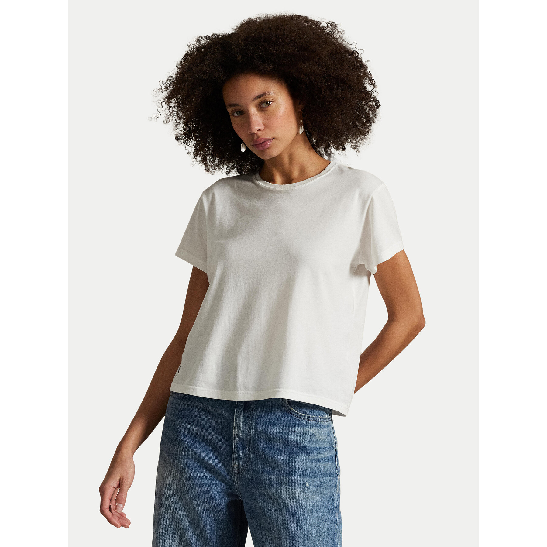 Polo Ralph Lauren Női Fehér Póló 211967102001 Classic Fit