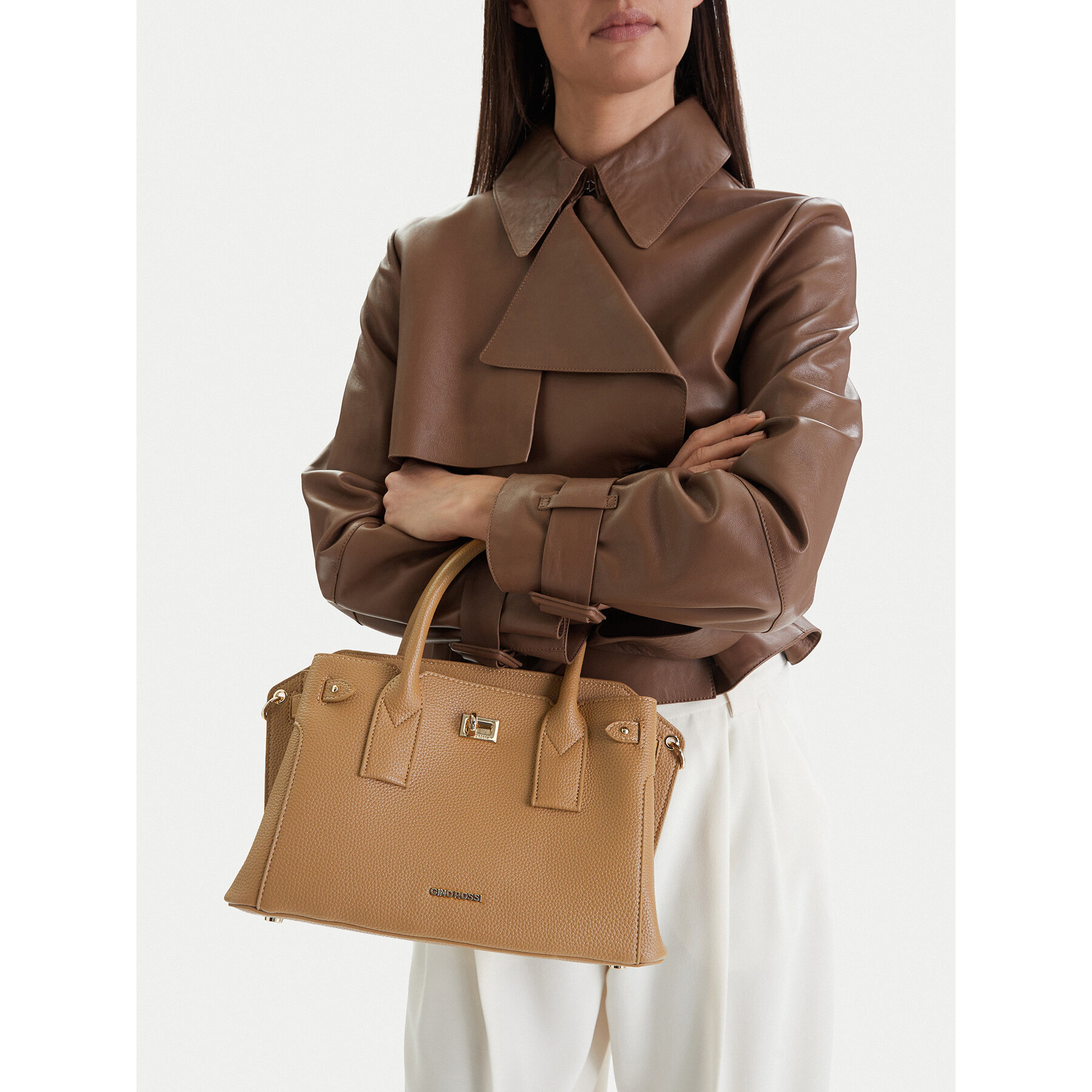 Дамска чанта GINO ROSSI EO-LX20081 Кафяв